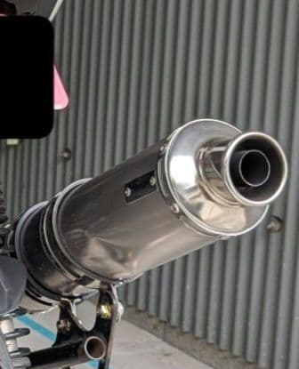 シグナスx　3型　OVERレーシングマフラー ヤン　オブラック