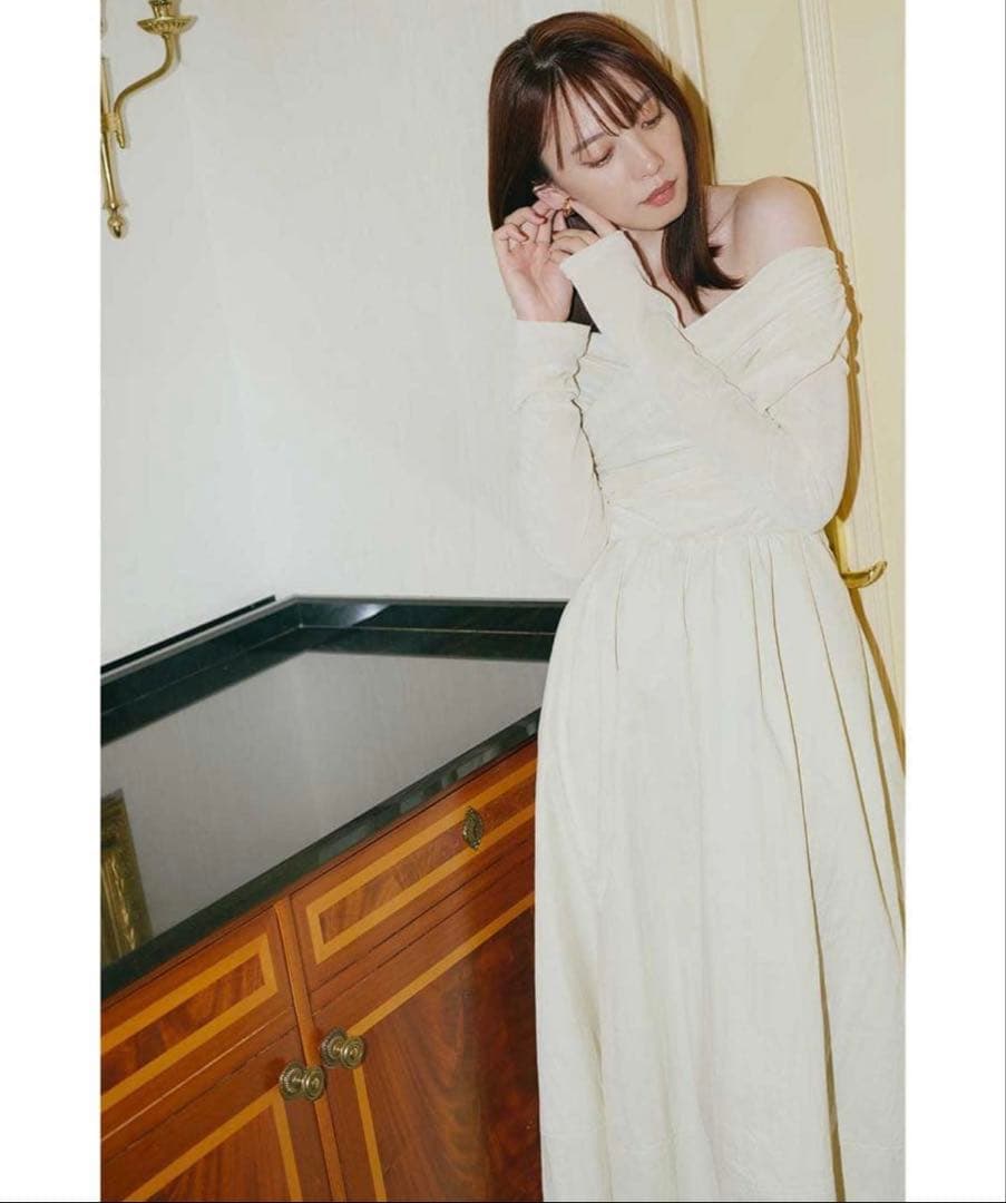 ココディール　ベロアドッキングワンピース　S