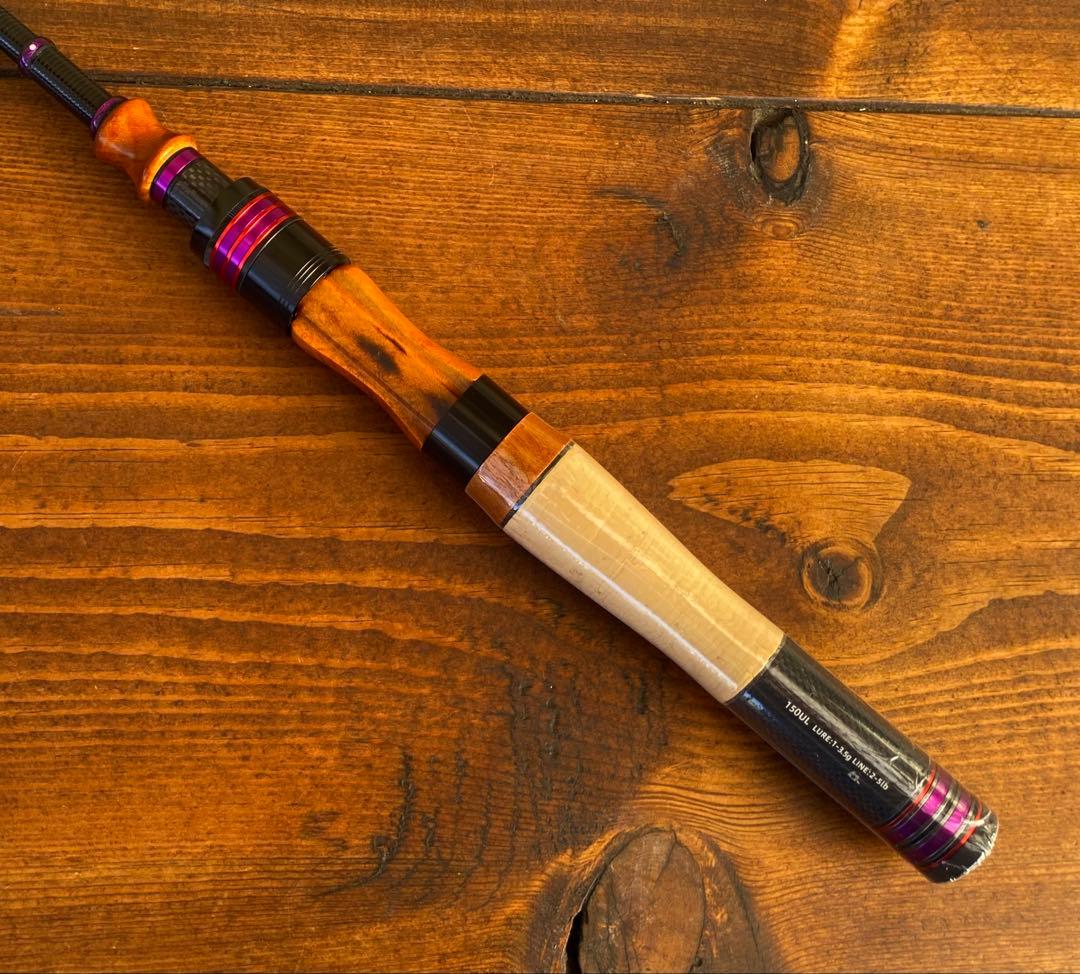 4ft11inch トラウトロッド　ウッドグリップ　　天然木グリップ 渓流釣り