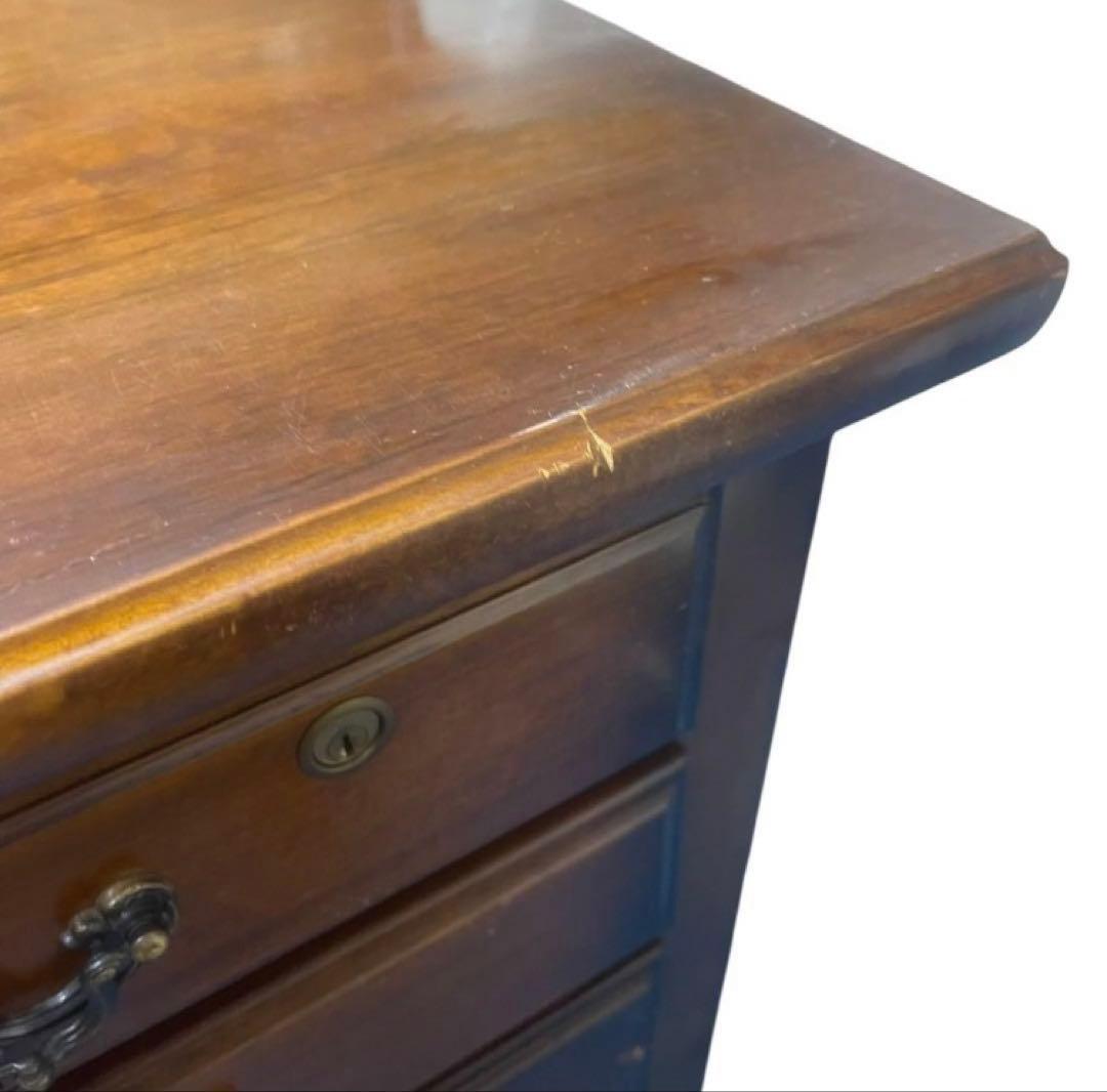 近畿限定無料配送 カリモク デスク 机 書斎 レトロ 木製 アンティーク 羽 N