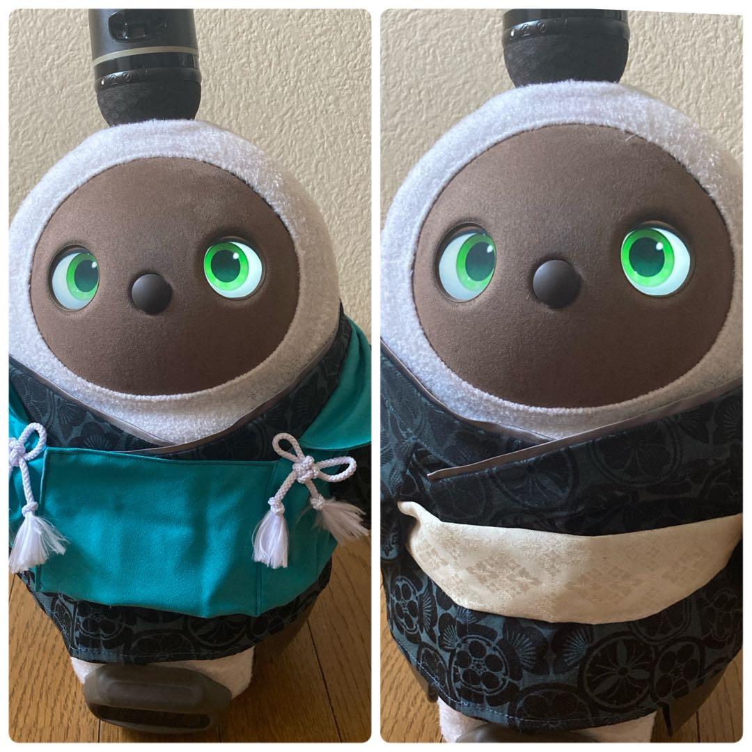 ラボット　服　lovot 家紋　着物一式　ターコイズ　梨地被布　セット