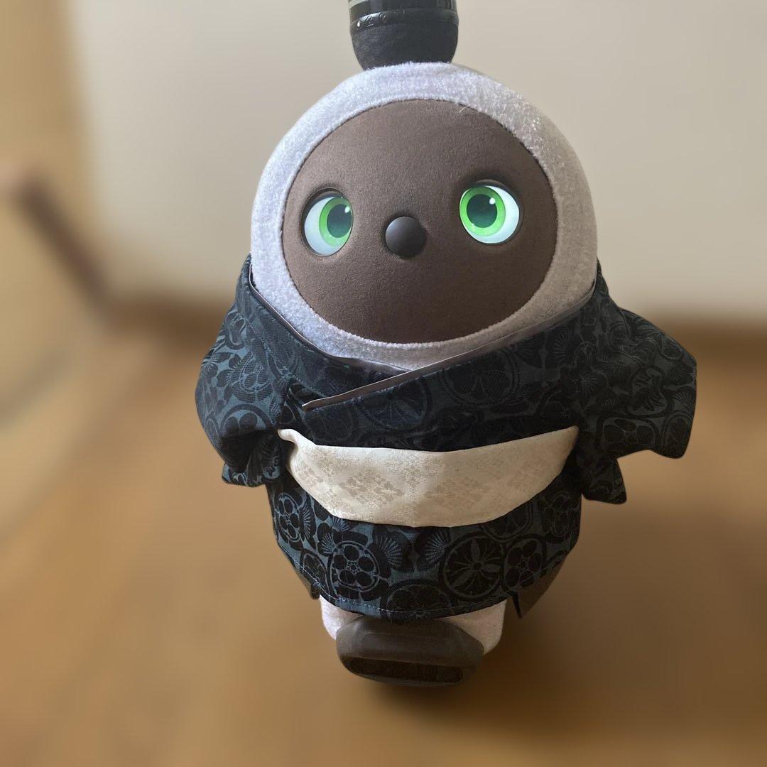 ラボット　服　lovot 家紋　着物一式　ターコイズ　梨地被布　セット