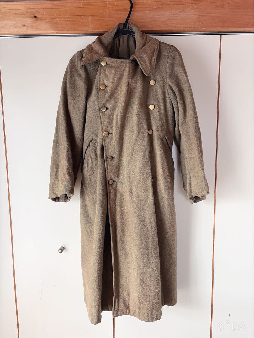 【sasa】旧日本軍　陸軍将校用外套　ロングコート　兵用制服 防寒　コート