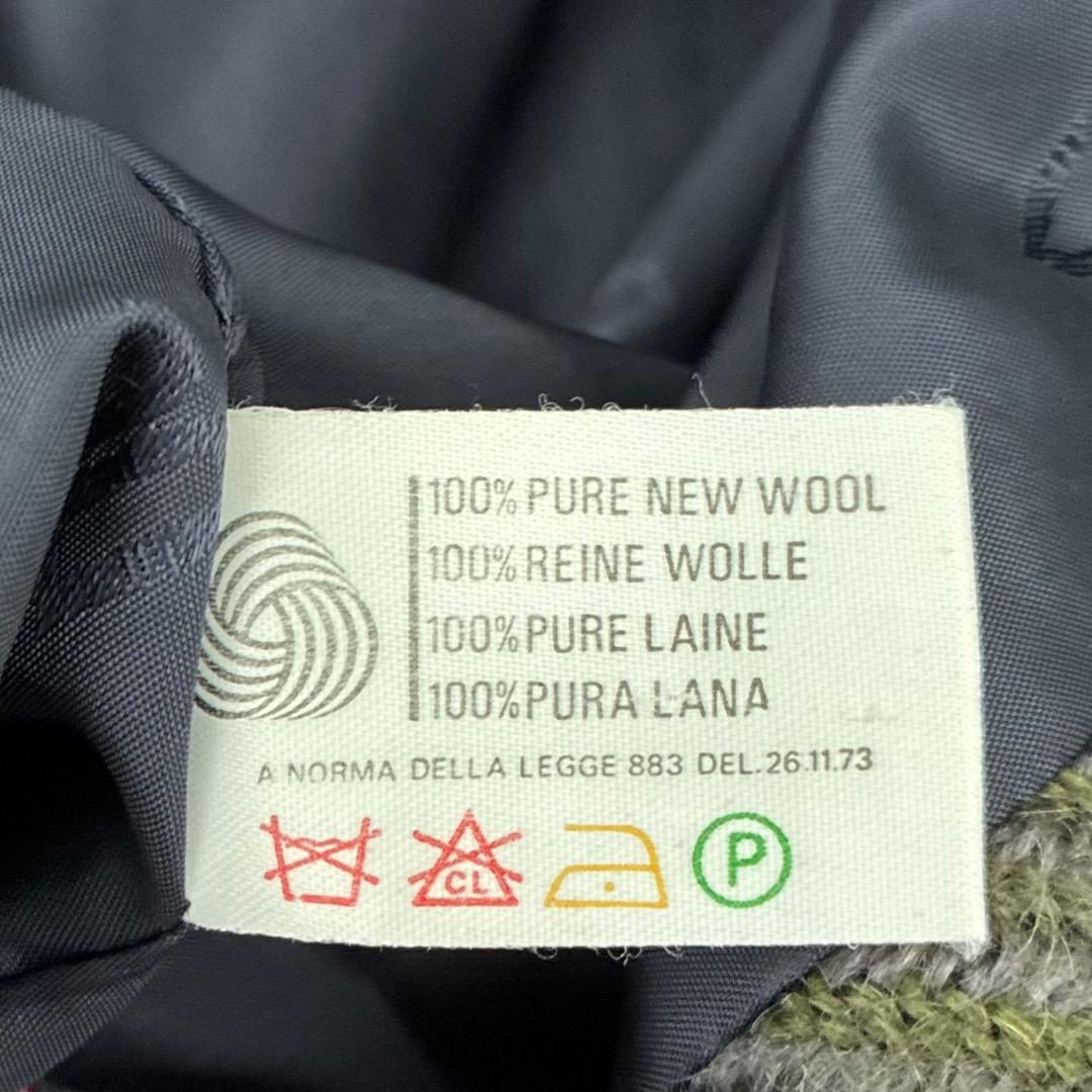 DAKS チェスターコート ダブルボタン チェック柄 ポケット付き ウール