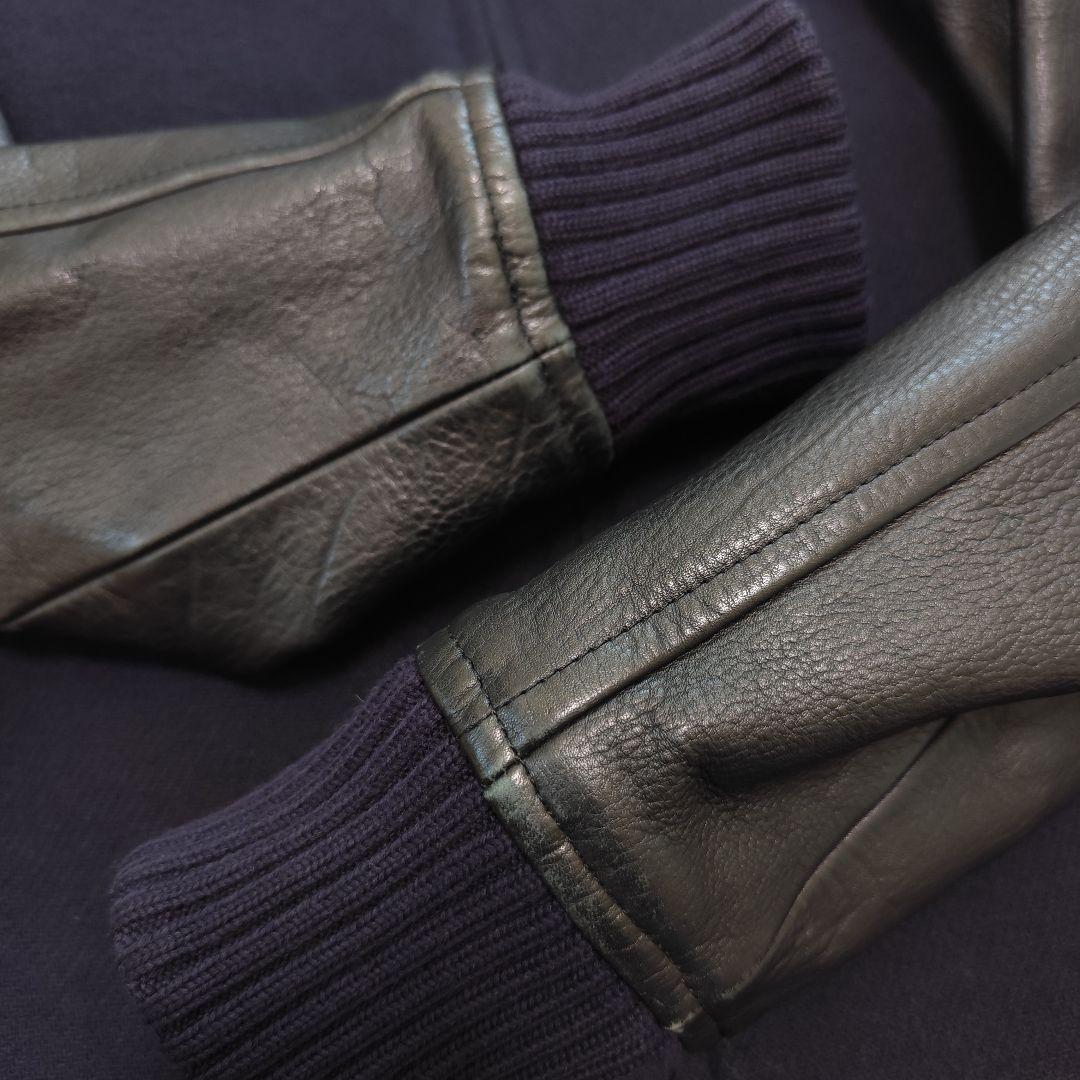 織*道様 RonHerman ロンハーマン スタジャン ウール×本革 M 定価1