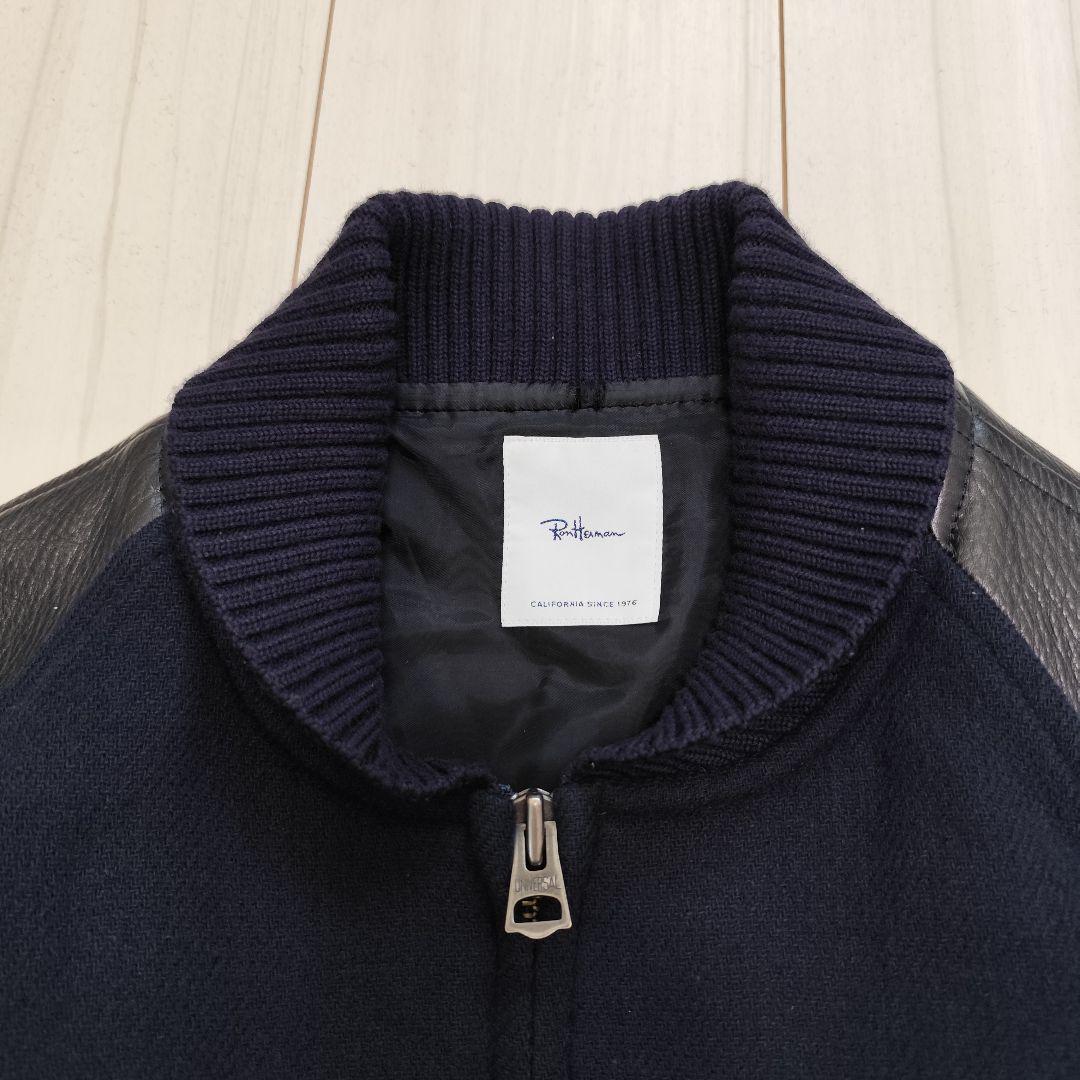 織*道様 RonHerman ロンハーマン スタジャン ウール×本革 M 定価1