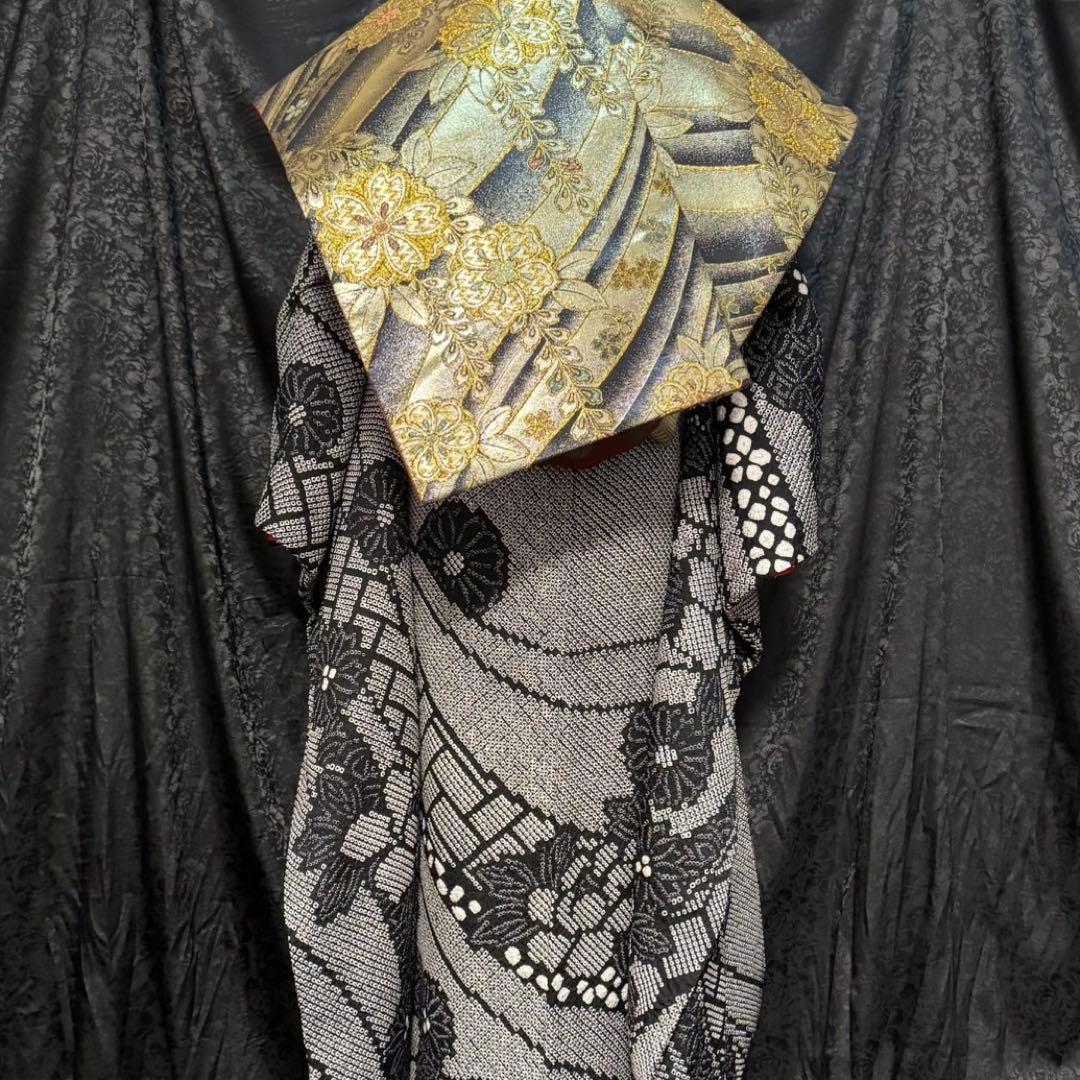 美品　総絞り　本絞り　手絞り　牡丹　逸品　フルセット　振袖　振り袖