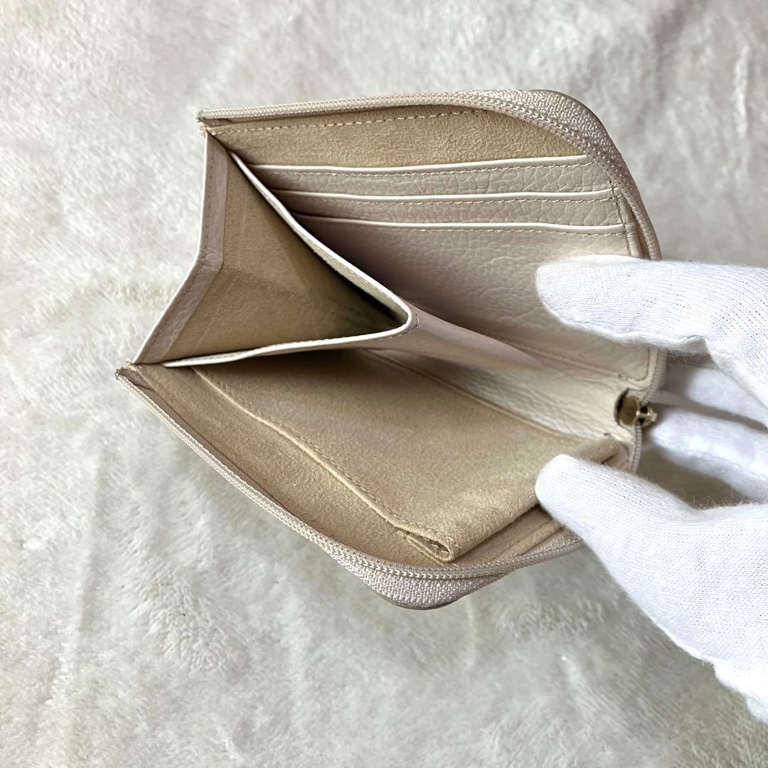 美品 アタオ ミリモ ヴィトロ純喫茶 コンパクトウォレット 財布 L字ファスナー