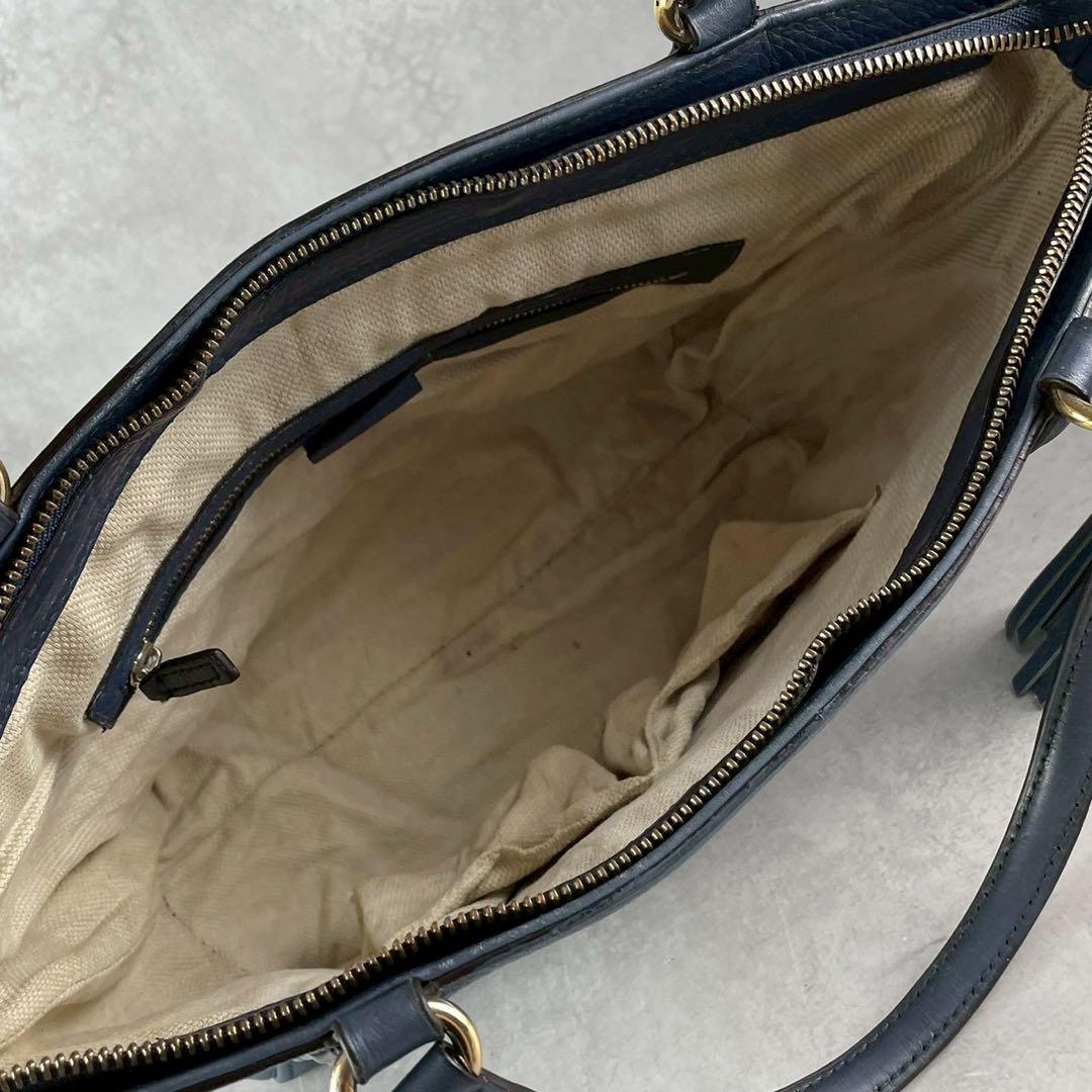 美品 GUCCI グッチ ソーホー トートバッグ ショルダーバッグ レザー