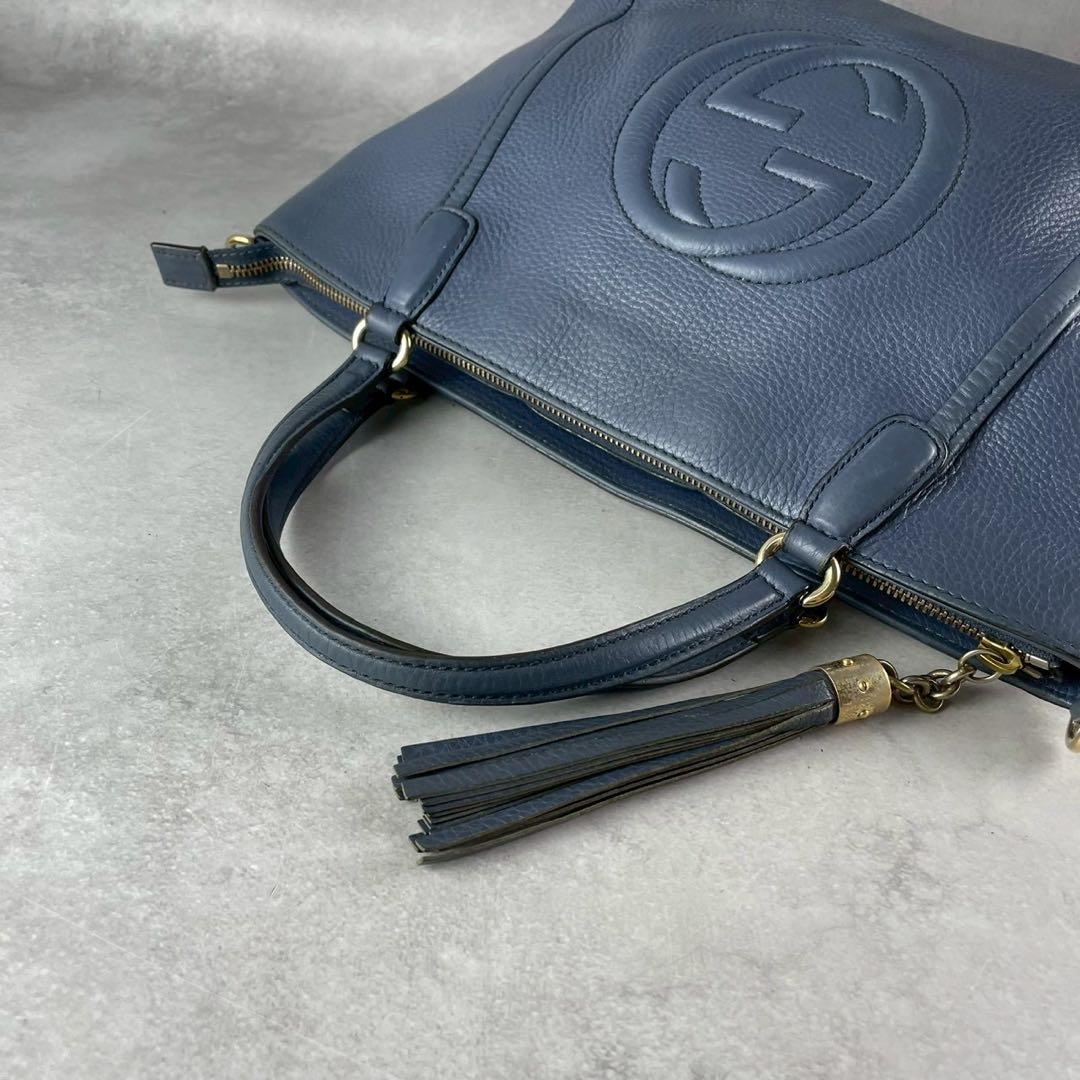 美品 GUCCI グッチ ソーホー トートバッグ ショルダーバッグ レザー