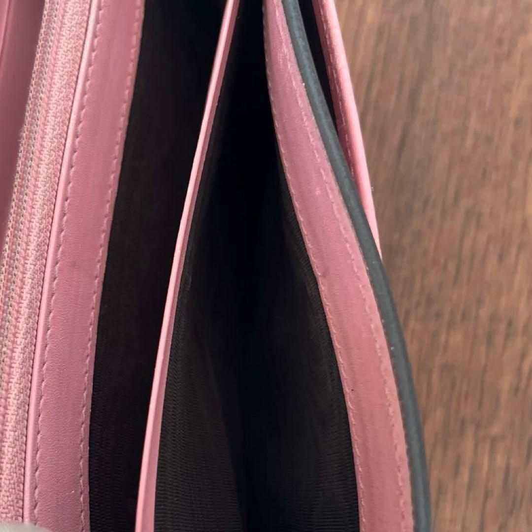 GUCCI 長財布　インターロッキング　GGライン ピンク　レディース