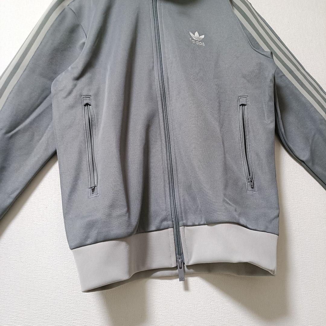 アディダス 灰 ベッケンバウアー トラックジャケット 男性M ジャージ 立襟
