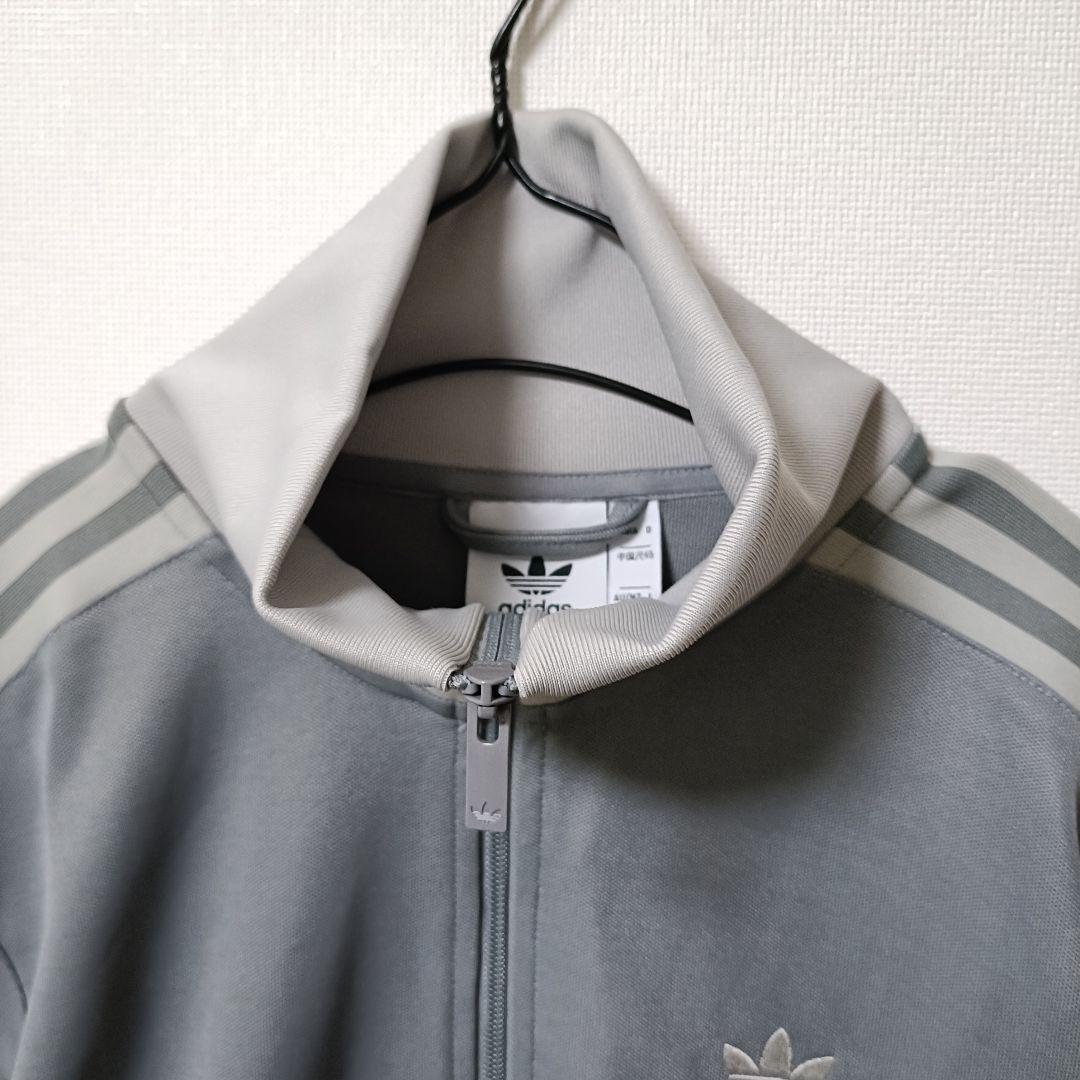 アディダス 灰 ベッケンバウアー トラックジャケット 男性M ジャージ 立襟