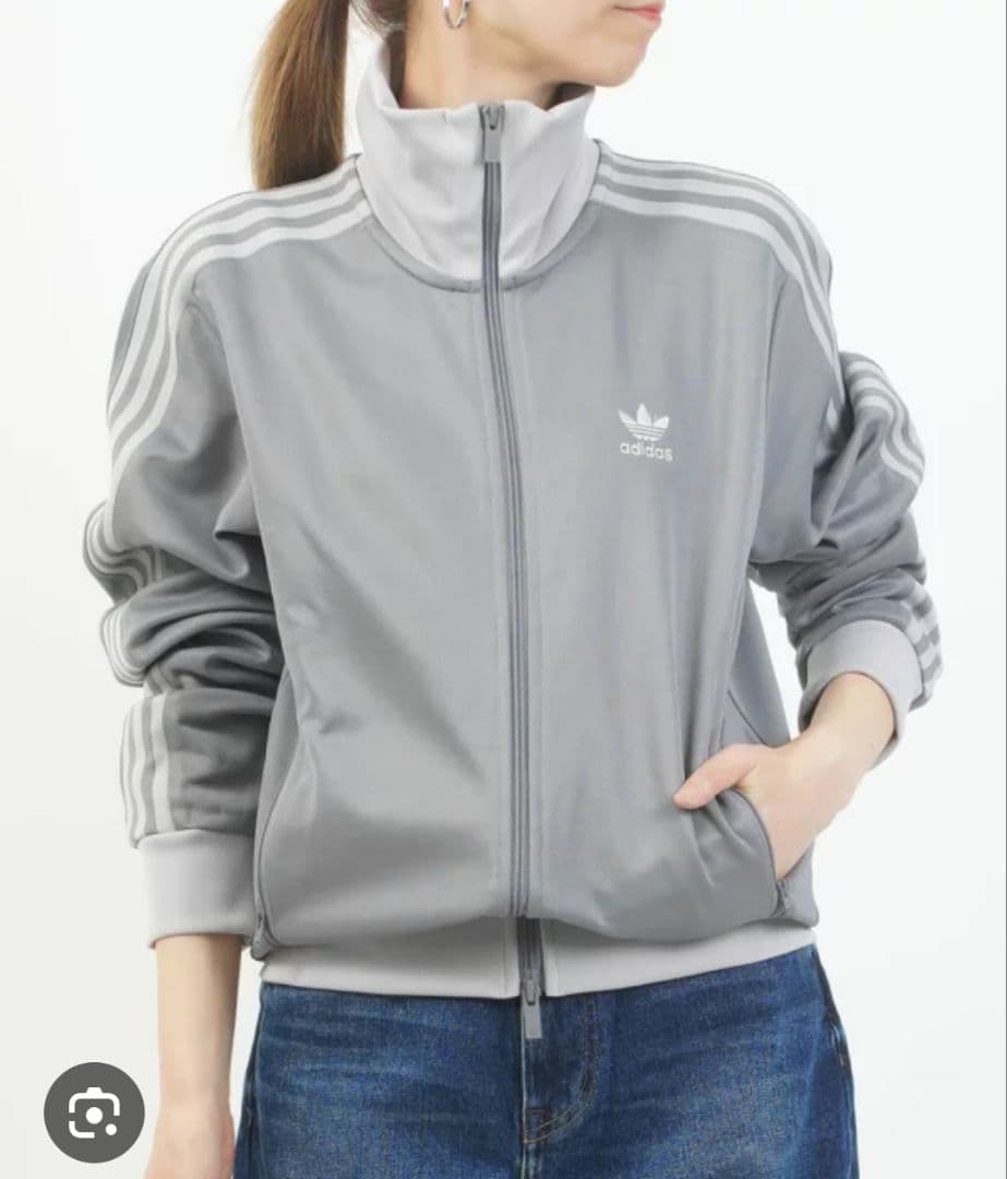 アディダス 灰 ベッケンバウアー トラックジャケット 男性M ジャージ 立襟