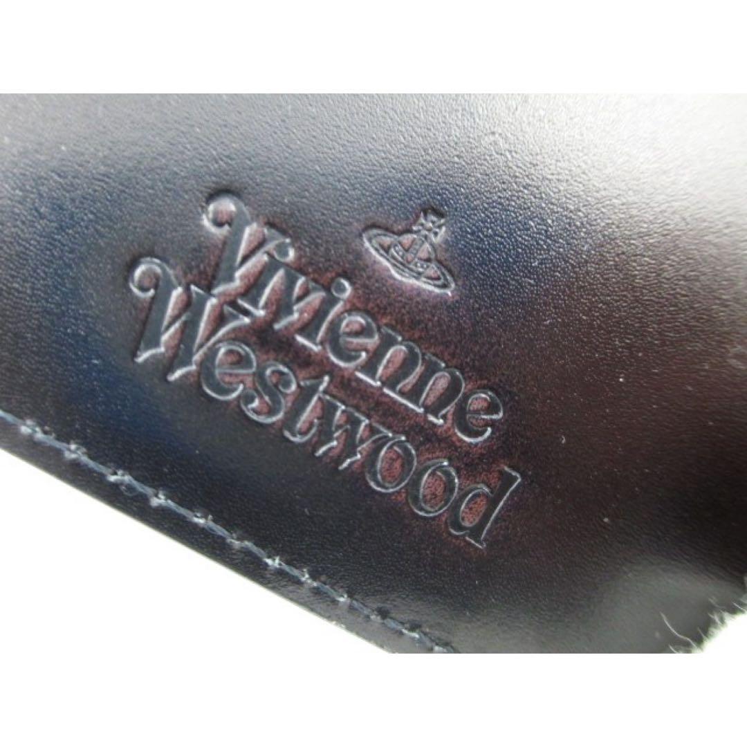 ☆1点限り☆箱付 ヴィヴィアンウエストウッド 二つ折り財布 ブラック×ボルドー☆