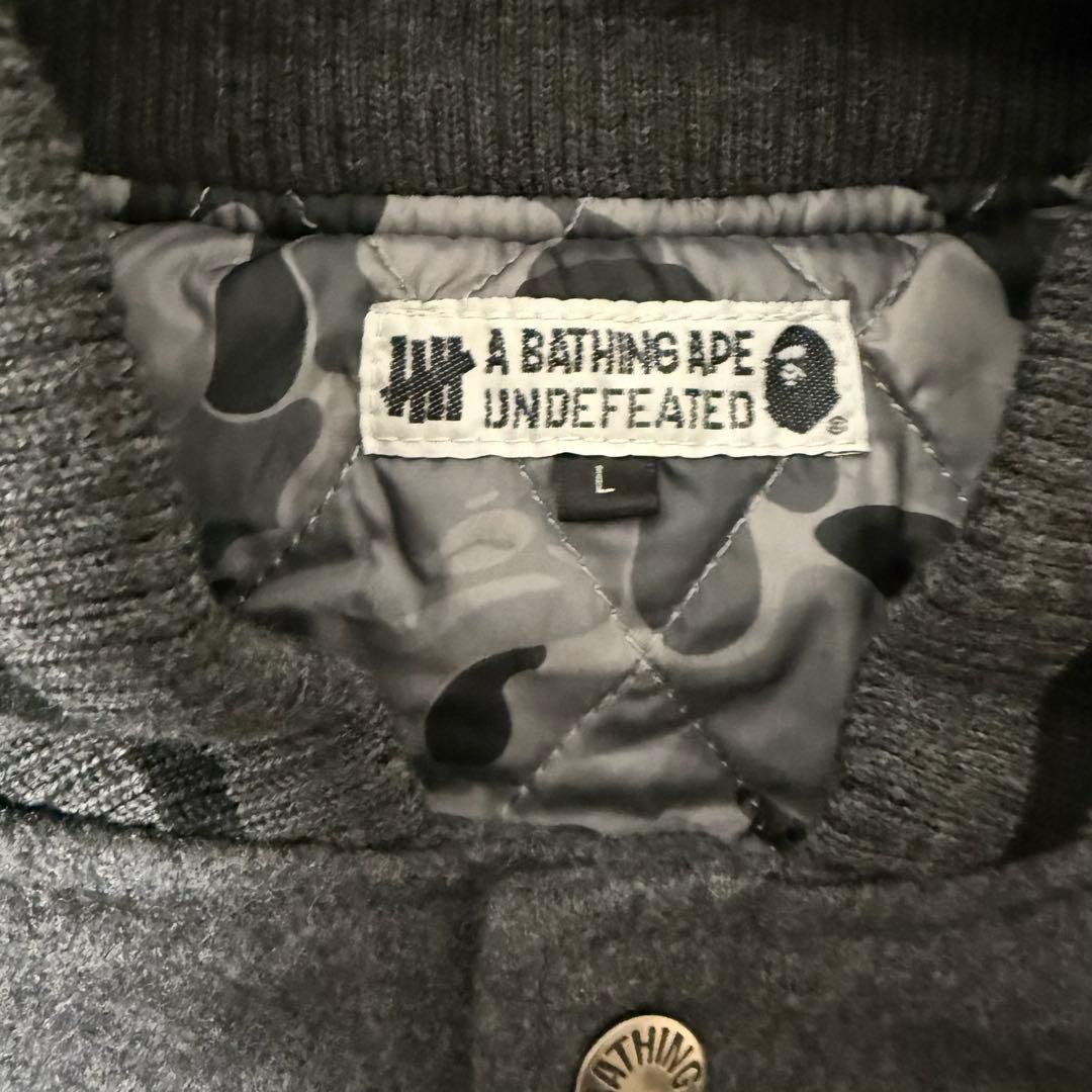 BAPE X undefeated VARSITY JACKET スタジャン
