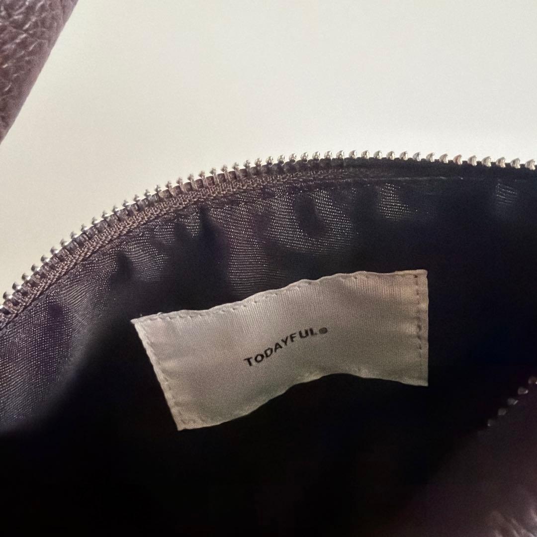 todayfull トゥデイフル Leather Wrap Bag バーガンディ