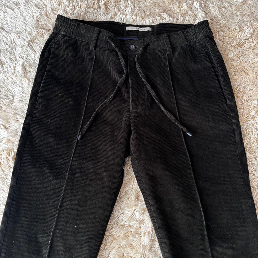 【美品】ジャブスアルキヴィオ マサッチョ コーデュロイブラック 永久クリース46