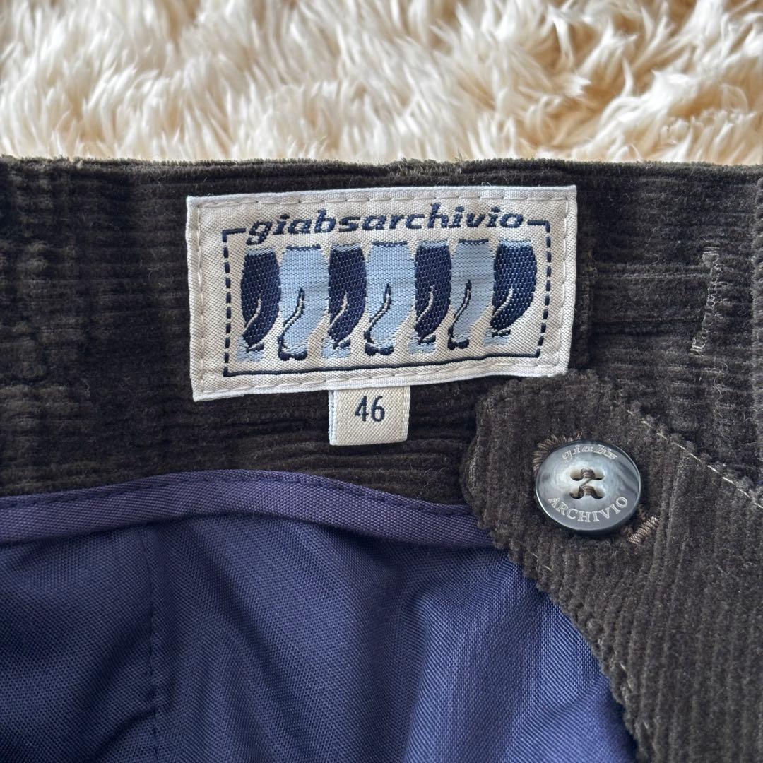 【美品】ジャブスアルキヴィオ マサッチョ コーデュロイブラック 永久クリース46