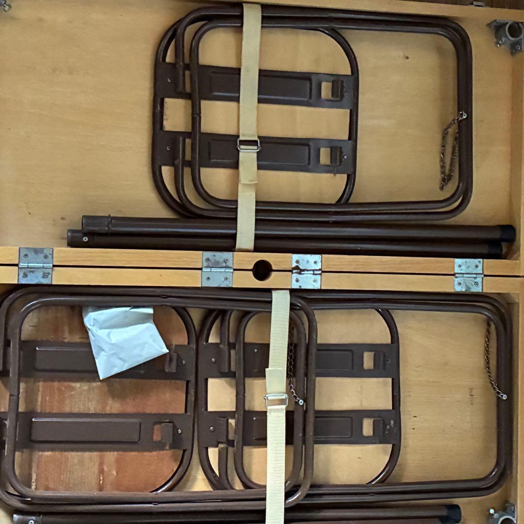 ヴィンテージ アウトドア テーブル チェア セット 折り畳み