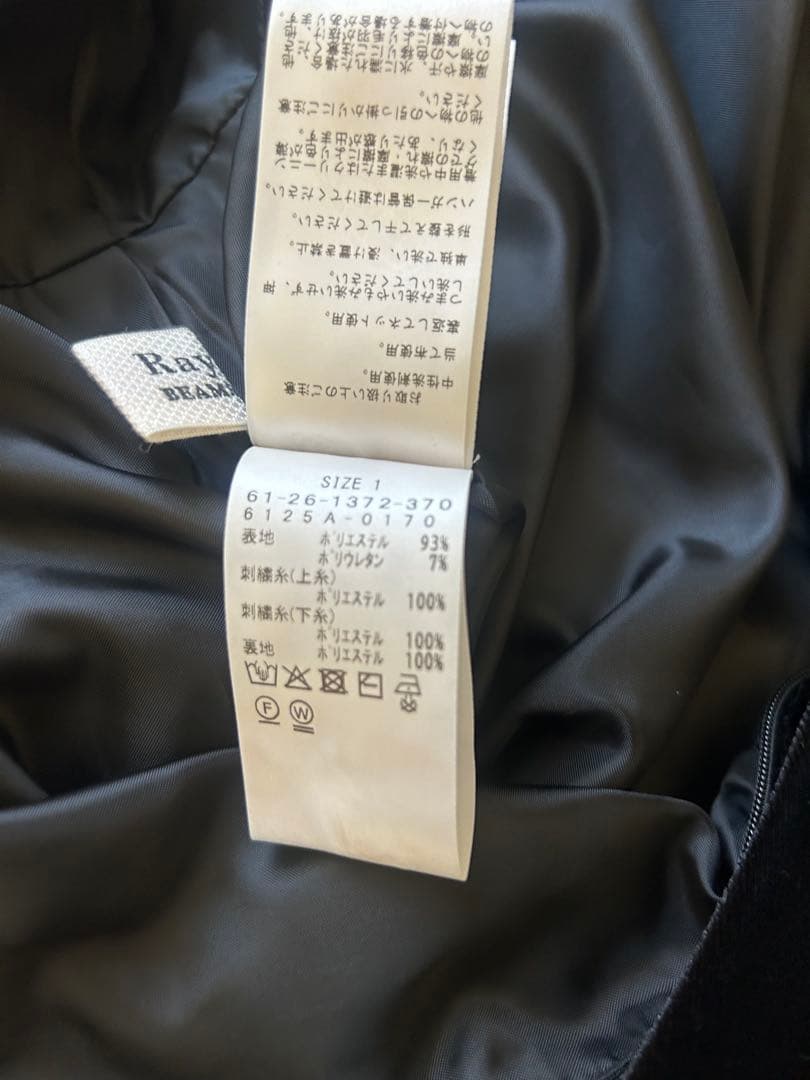 Ray BEAMS ベロア刺繍ワンピース