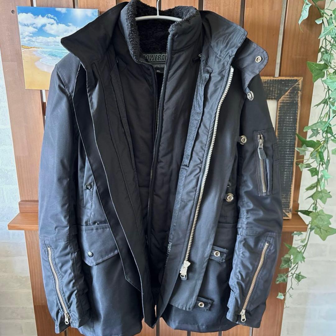 パワーエイジPJ-22202 N-3Bライダース　黒　XL