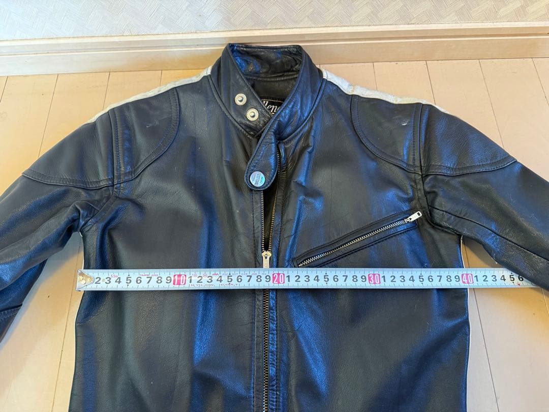 ビンテージ　コミネ　革ツナギ　レザー　バイクウェア　旧車　Sサイズ相当