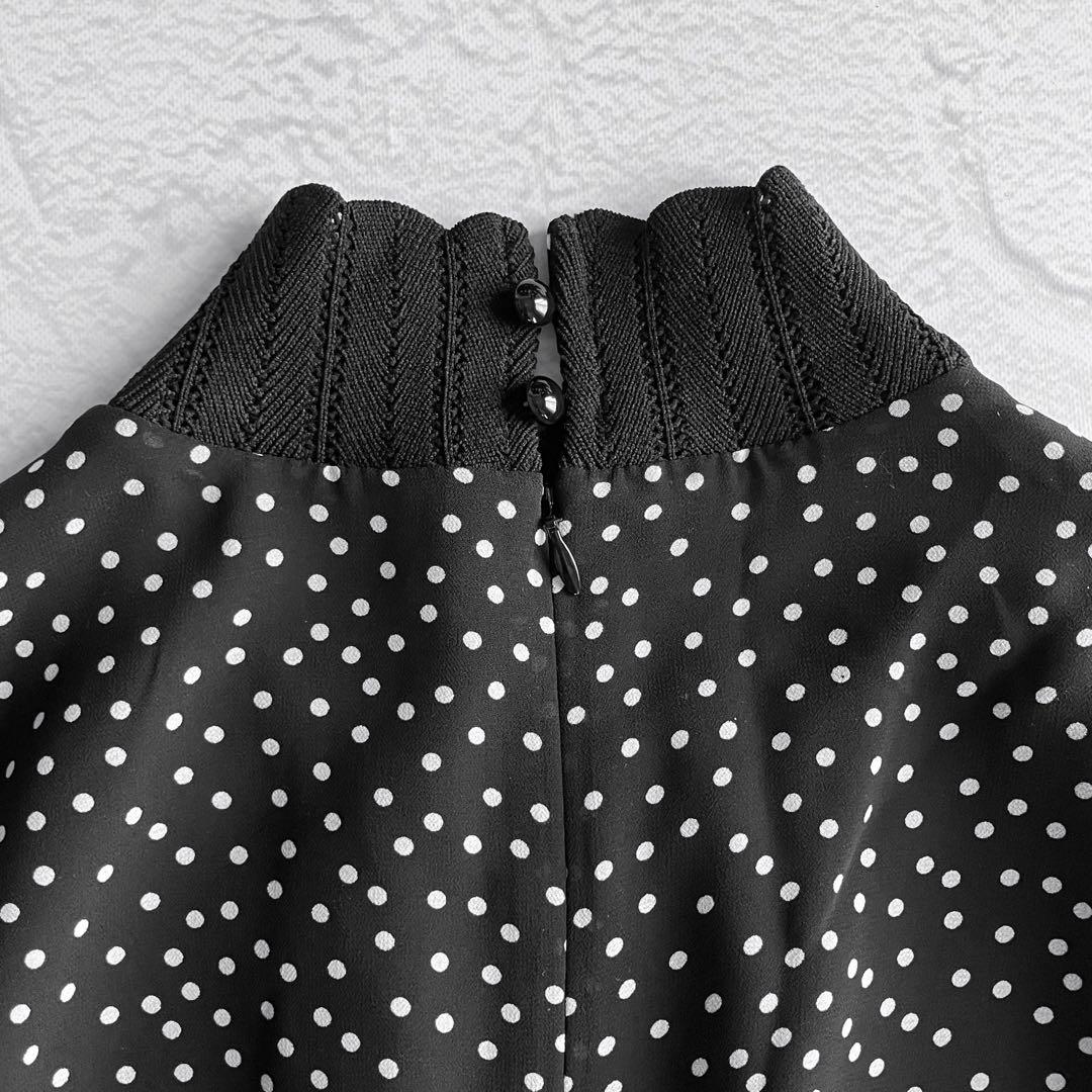 ✨新品✨アナトリエ ドット シフォンプリーツ ロングワンピース 2次会 ブラック