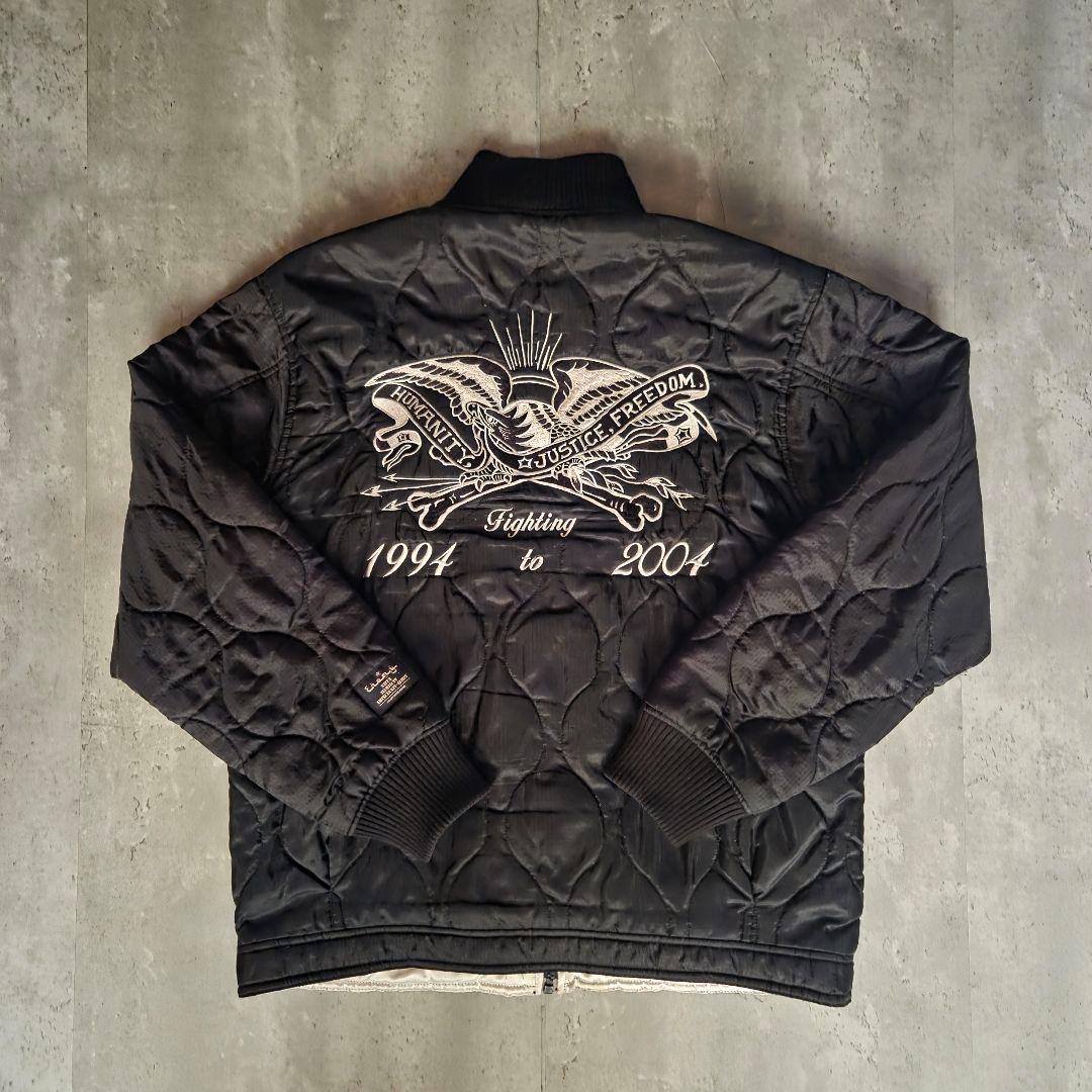 古着 NEIGHBORHOOD リバーシブルスタジャンキルティング両面刺繍 黒M