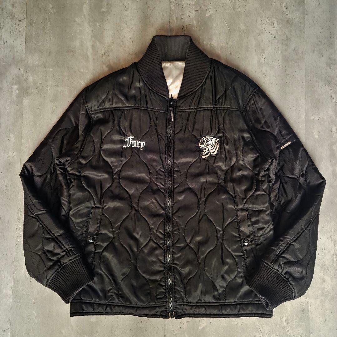 古着 NEIGHBORHOOD リバーシブルスタジャンキルティング両面刺繍 黒M