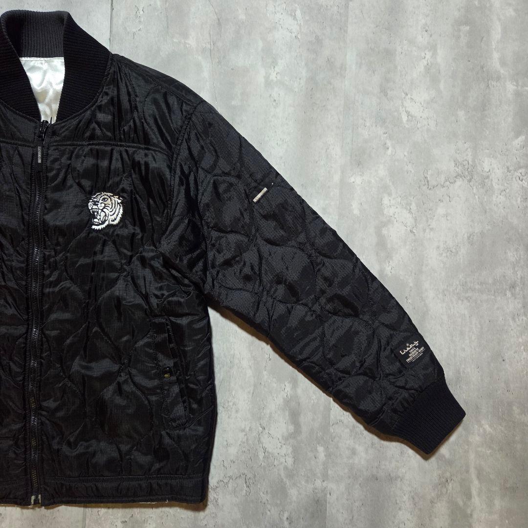 古着 NEIGHBORHOOD リバーシブルスタジャンキルティング両面刺繍 黒M