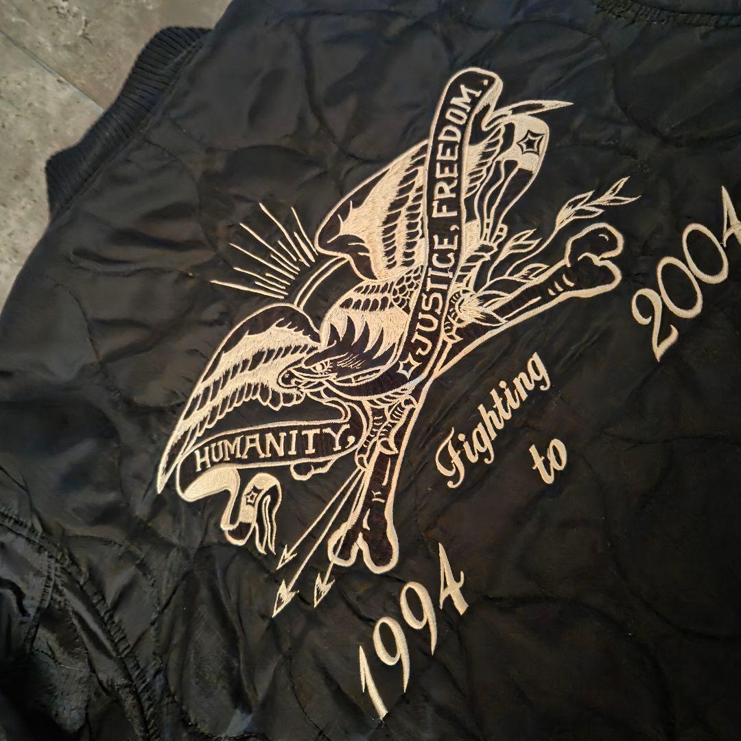 古着 NEIGHBORHOOD リバーシブルスタジャンキルティング両面刺繍 黒M