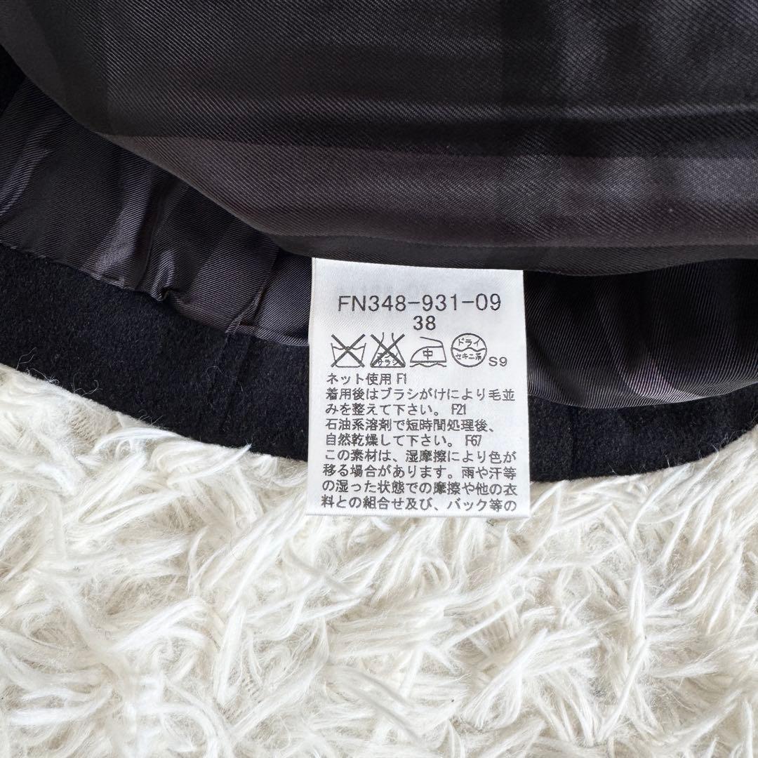 新品タグ付　バーバリーロンドン　アンゴラ混　ロングコート　ノバチェック　黒　M