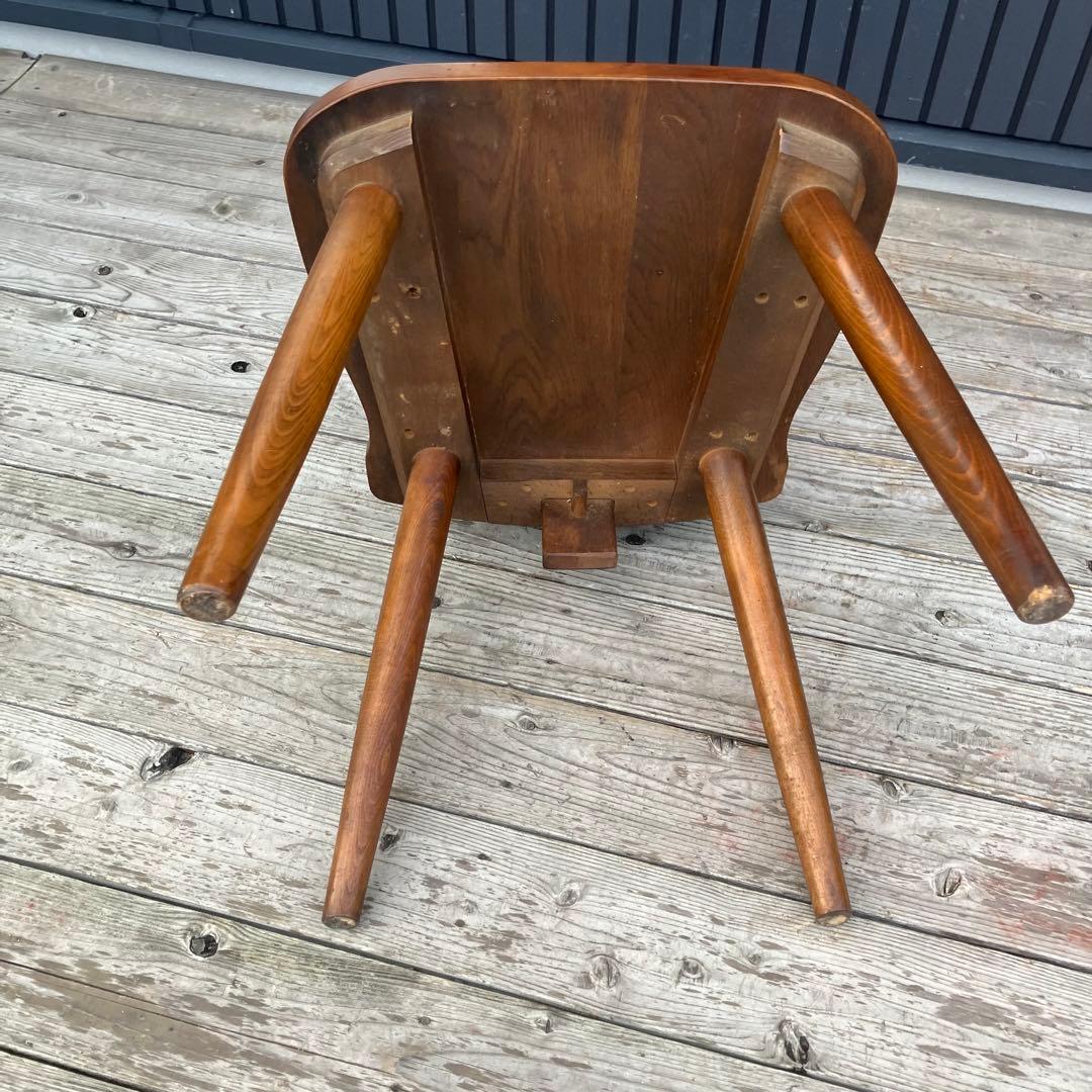 2点 ①②北欧レトロ カリモク ルスティック 木製ダイニングチェア 古家具