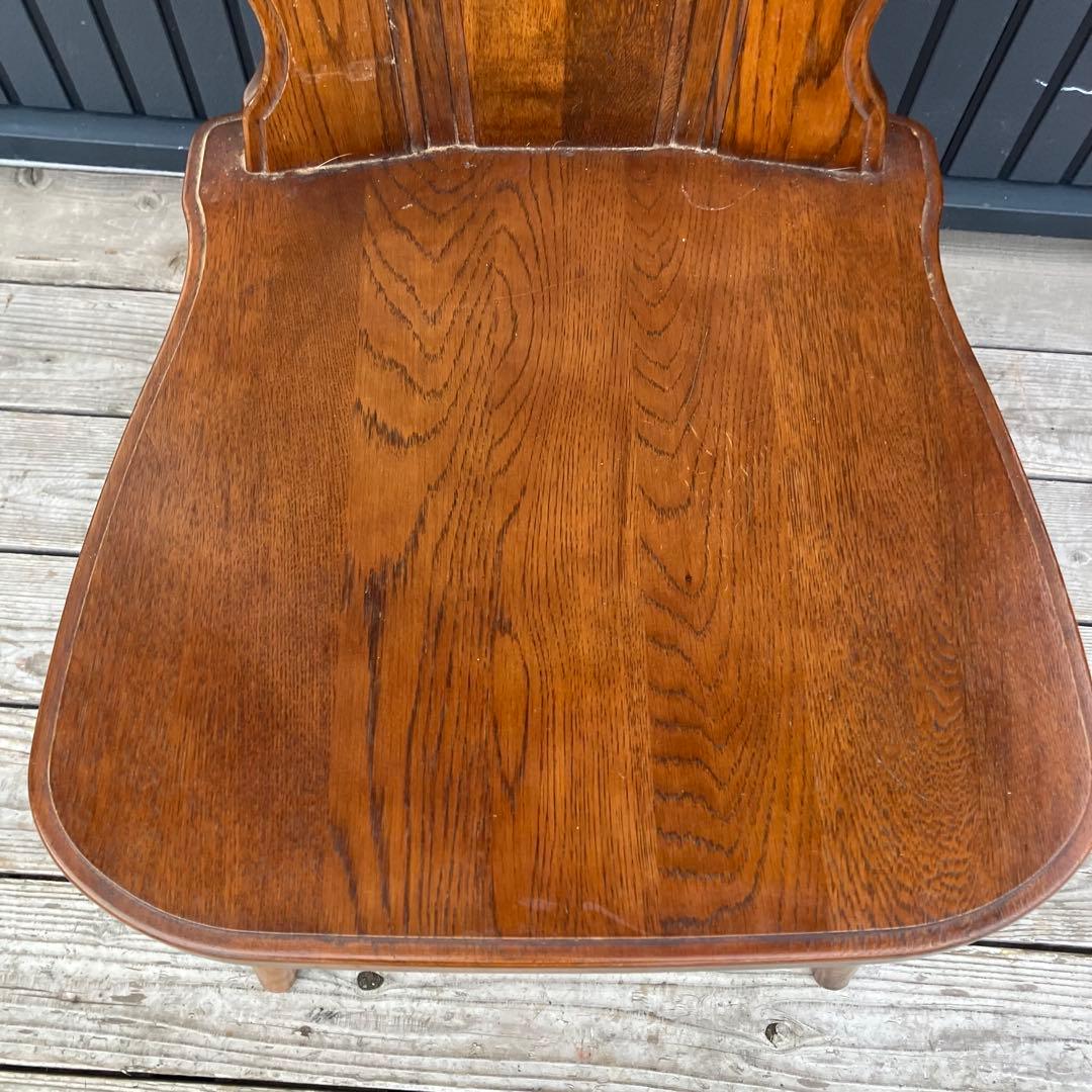 2点 ①②北欧レトロ カリモク ルスティック 木製ダイニングチェア 古家具