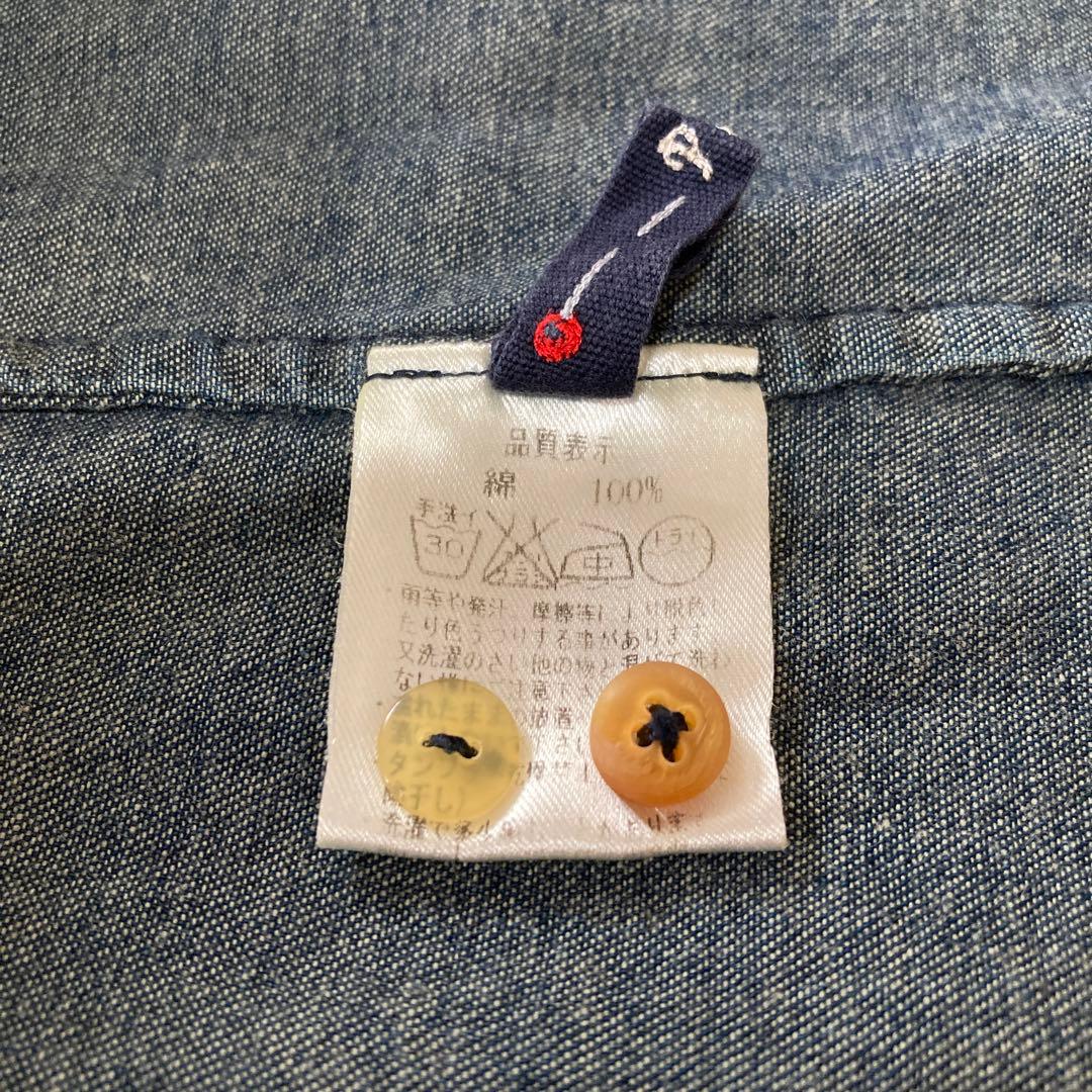 パラスパレス インディゴデニム ノーカラーショートジャケット