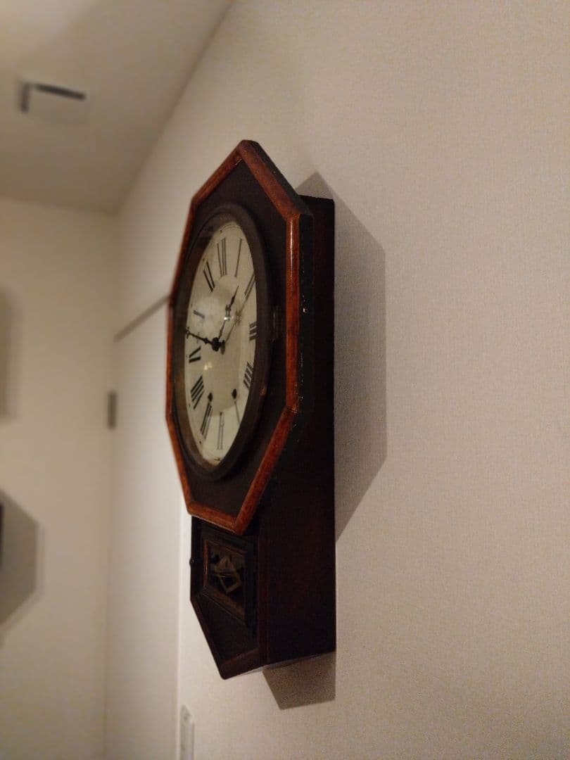 柱時計　整備済み　ニューヘブン　アンティーク　ボンボン時計　精工舎　ユンハンス