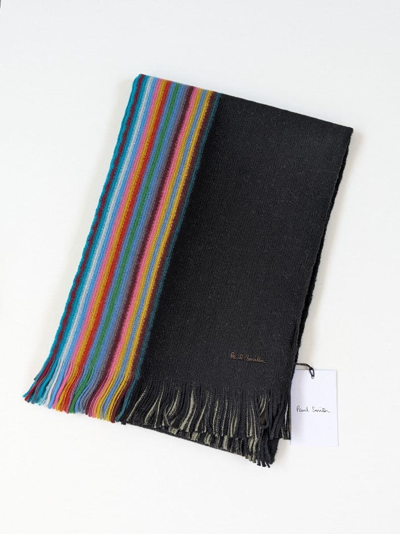 新品タグ付 Paul Smith ポールスミス マフラー メンズ ブラック