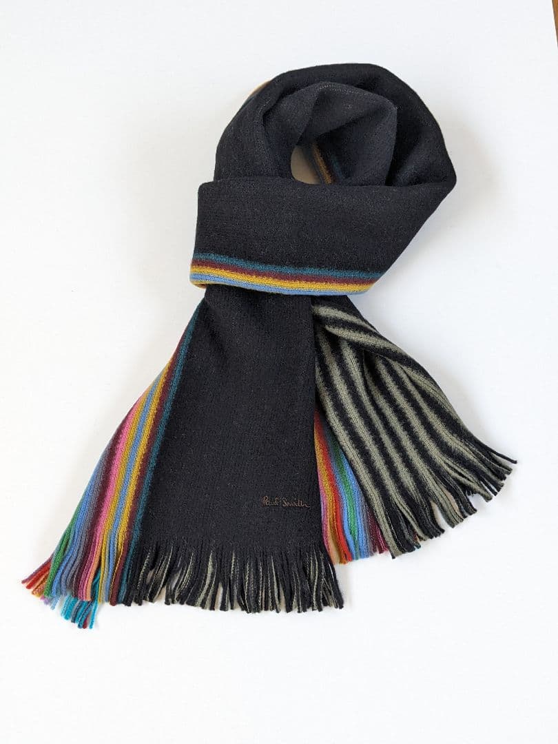 新品タグ付 Paul Smith ポールスミス マフラー メンズ ブラック