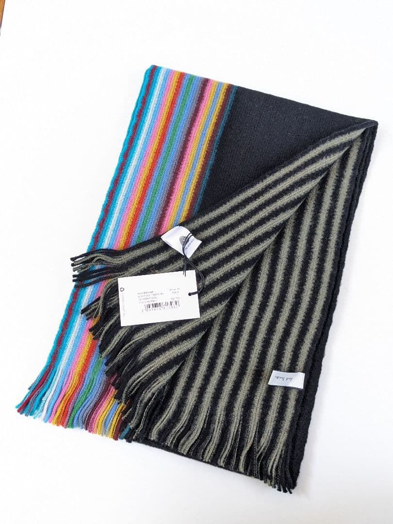 新品タグ付 Paul Smith ポールスミス マフラー メンズ ブラック