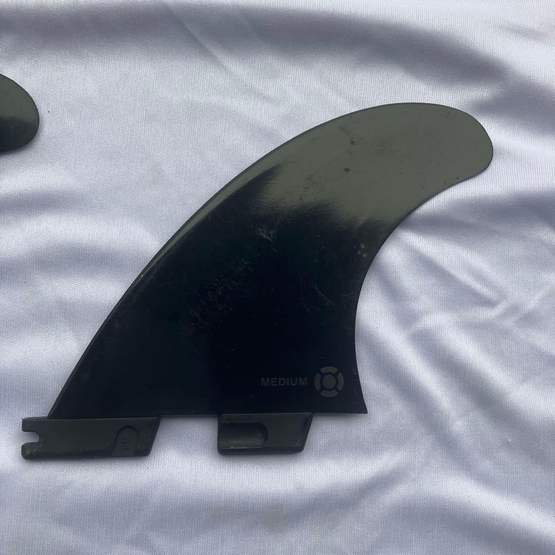 FCS II REACTOR ブラックフィン 3枚セットMサイズ