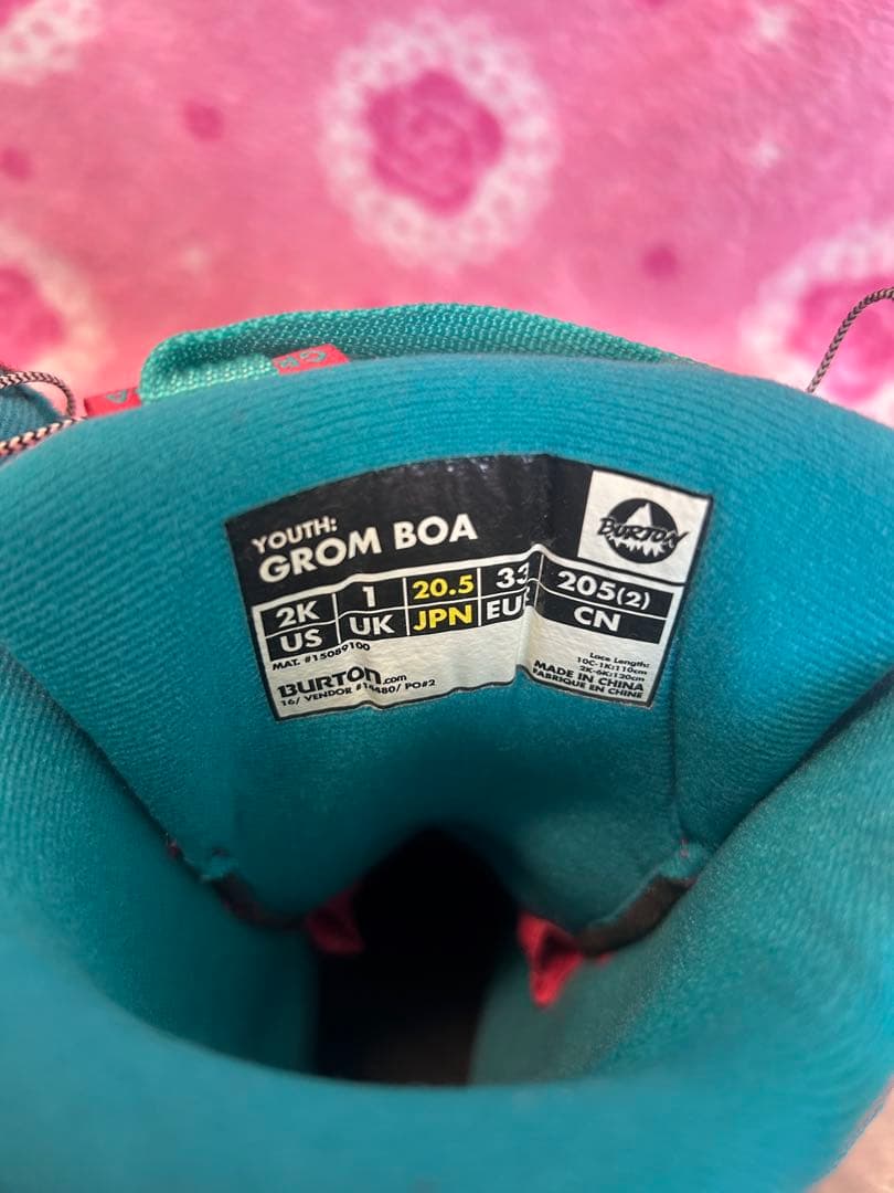 【女の子/キッズ】BURTON 115cm ボード ブーツ ビンディングセット
