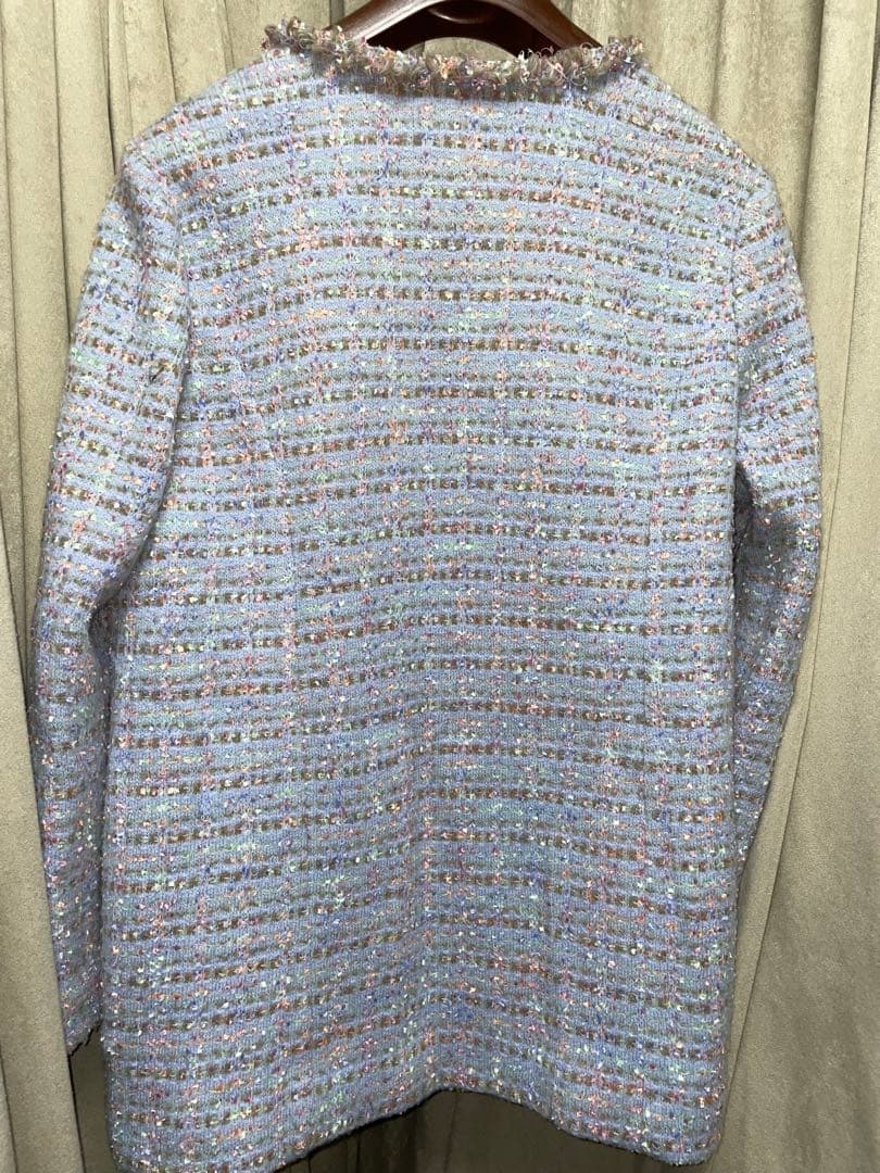 ラピーヌ LAPINE ROUJE ノーカラー ジャケット 46 大きいサイズ