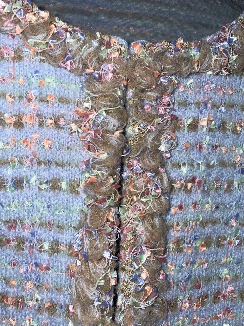 ラピーヌ LAPINE ROUJE ノーカラー ジャケット 46 大きいサイズ