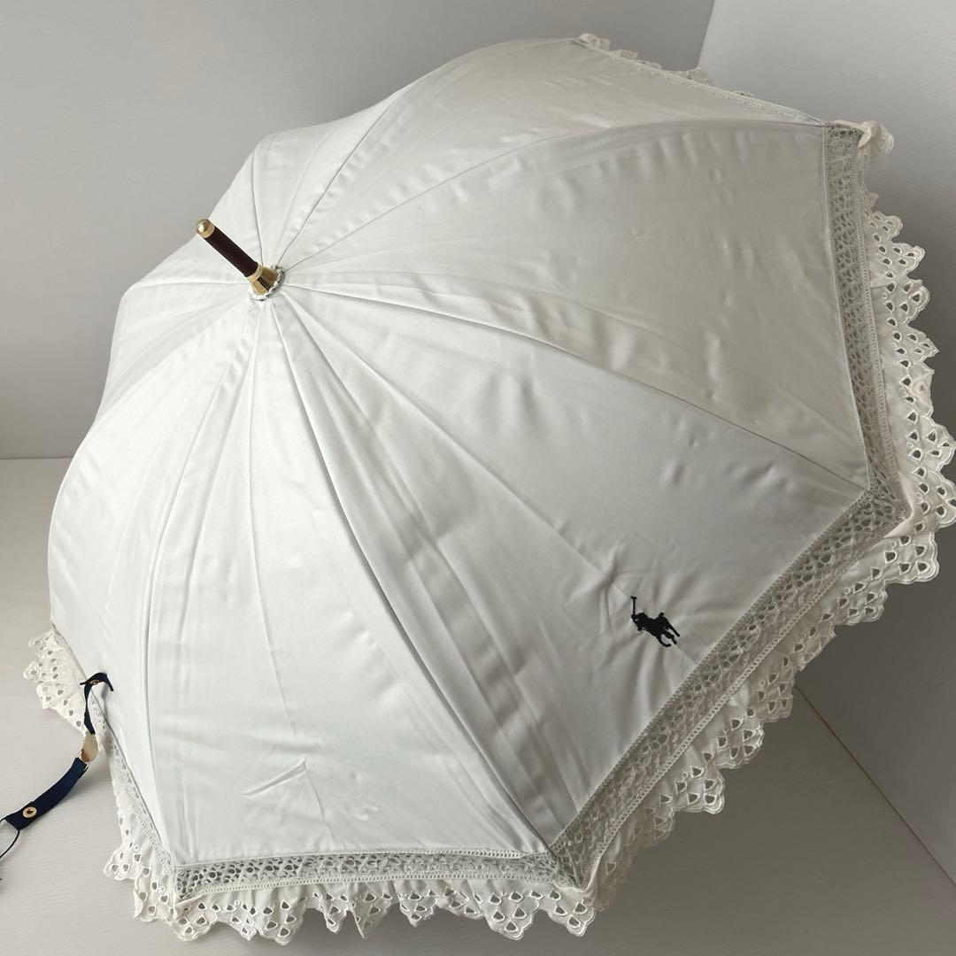 新品⭐️ ポロ ラルフローレン 日傘 晴雨兼用 エンブフリル パラソル