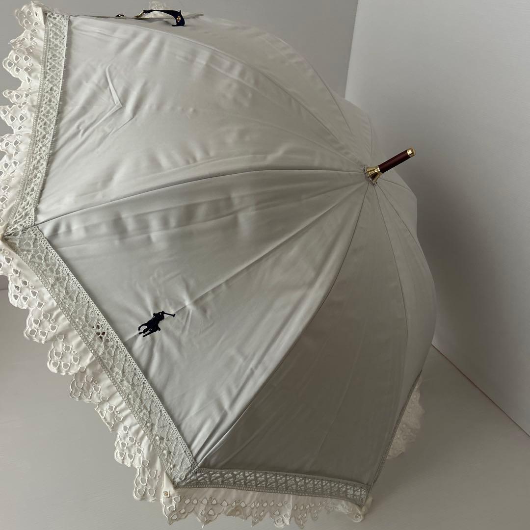 新品⭐️ ポロ ラルフローレン 日傘 晴雨兼用 エンブフリル パラソル