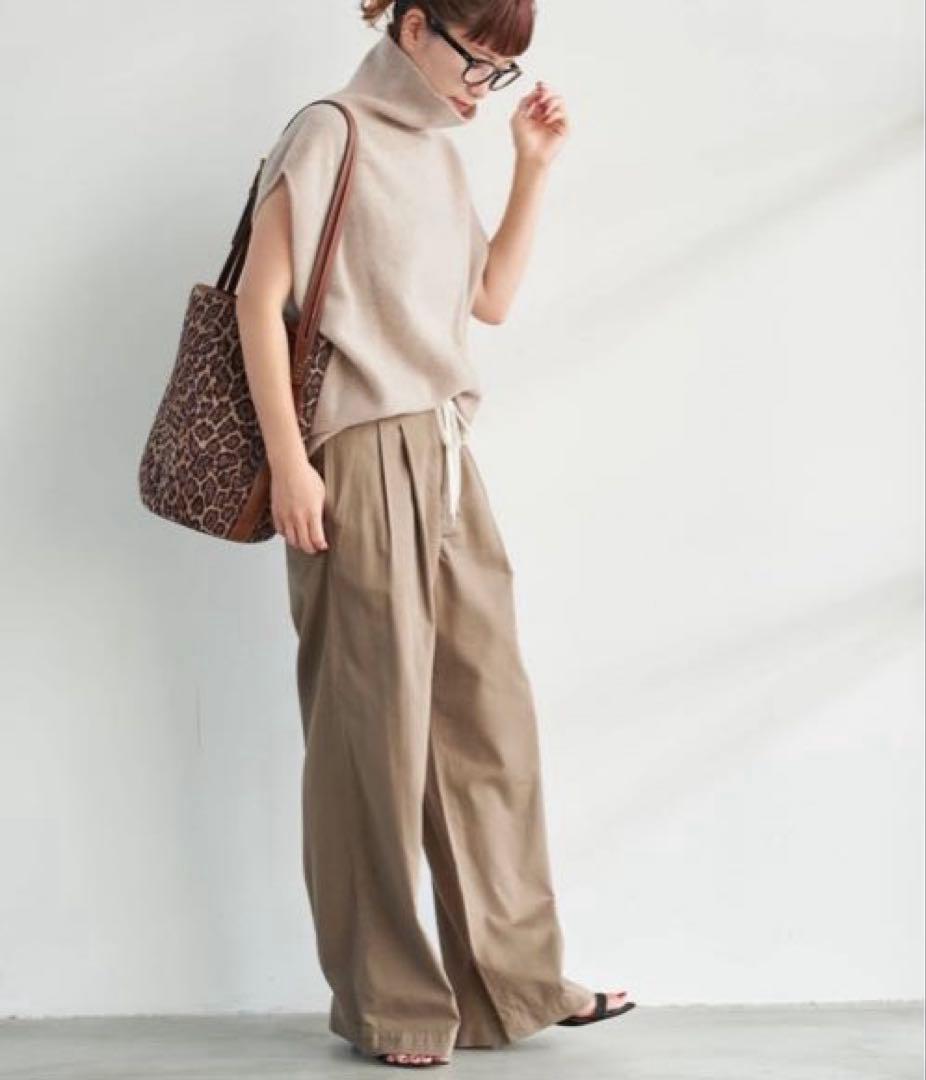 Spick & Span オフタートルニットベスト