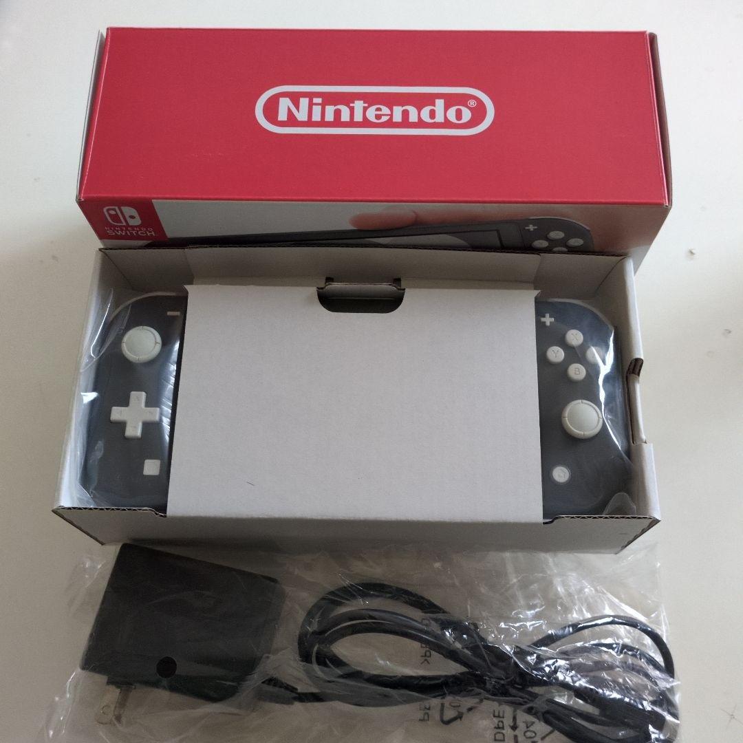 【グリス】 スイッチ ライト グレー　動作確認良好　画面保護フィルム済！