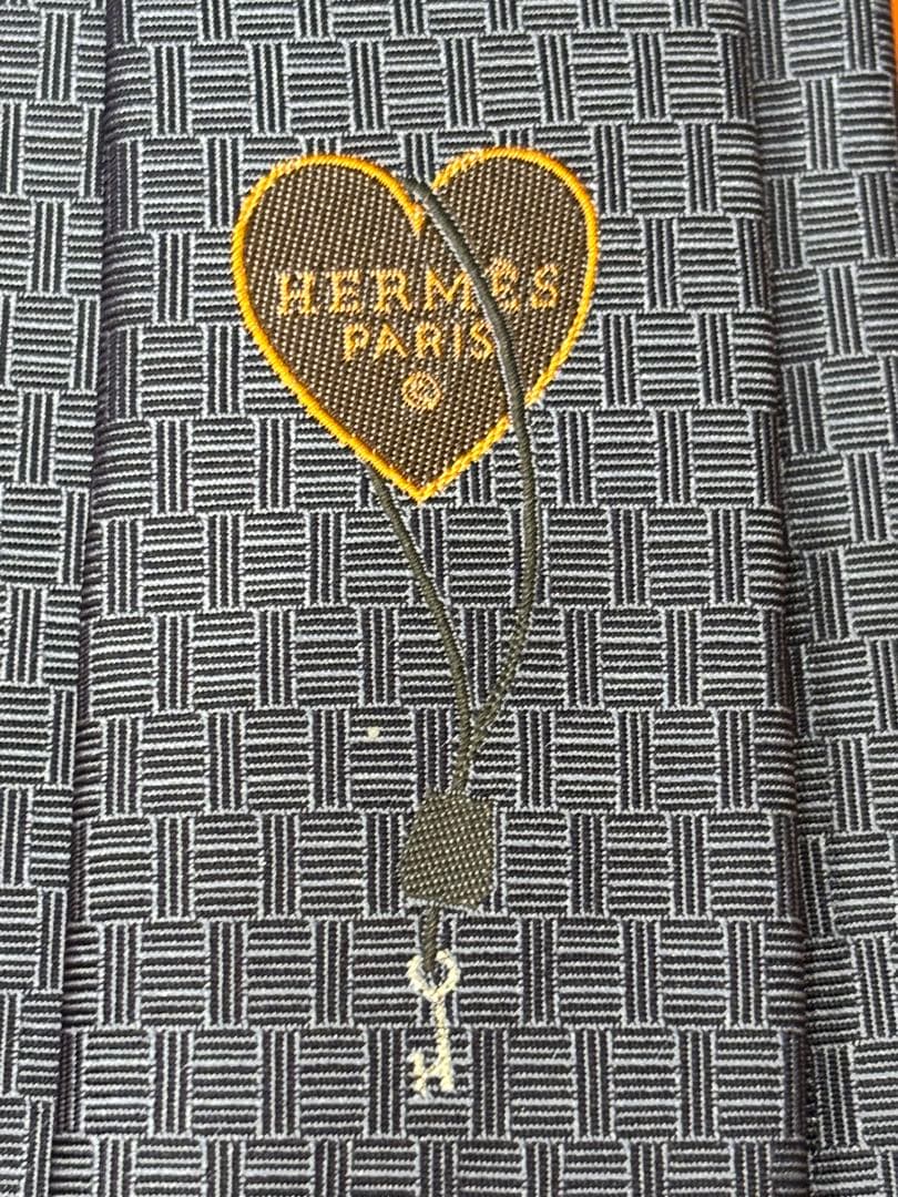 未使用品 HERMES シルクタイ ラ・クレ・デュ・ボヌール　339315T