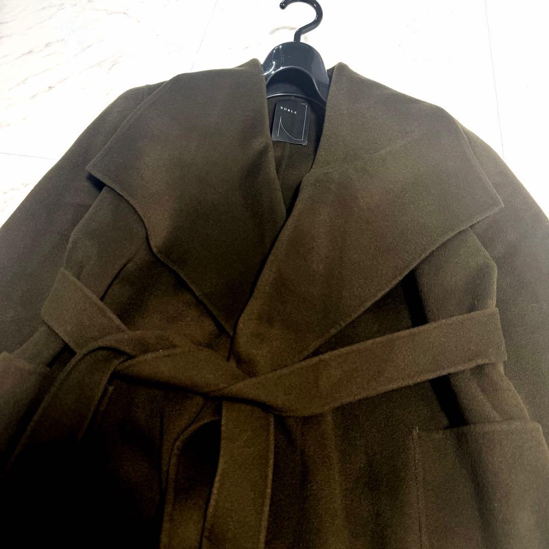 【美品】破格✨完売品 ノーブル super160 リバードレープカラーコート